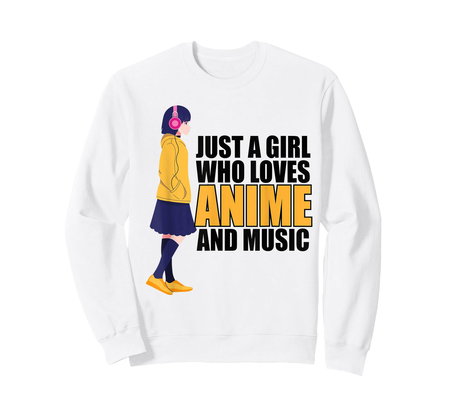 Just A Girl Who Loves Anime and Music Anime Lover Girls Teen T-Shirt