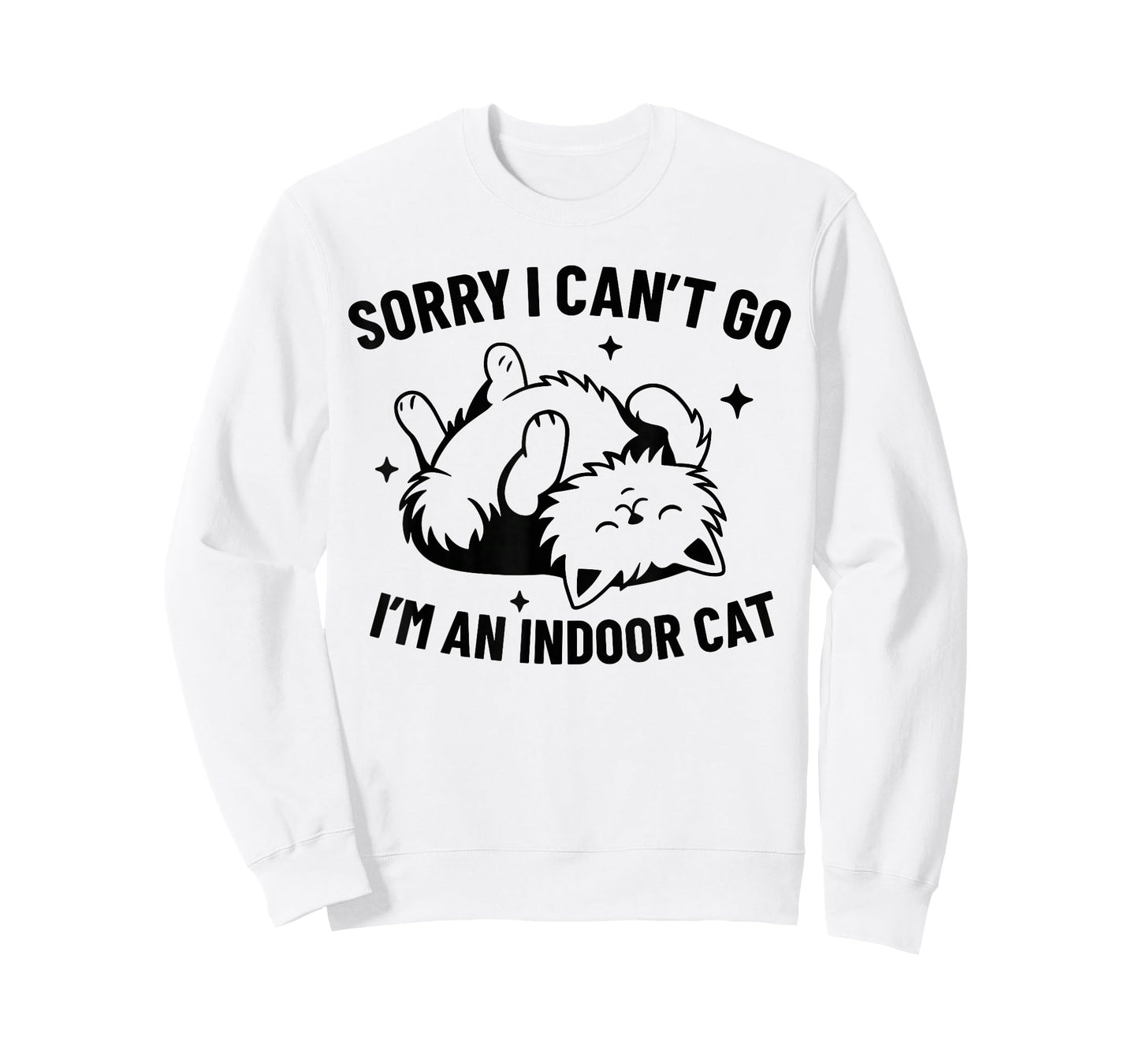 Funny Cat Meme, Introvert Sorry I Can’t Go I’m an Indoor Cat T-Shirt