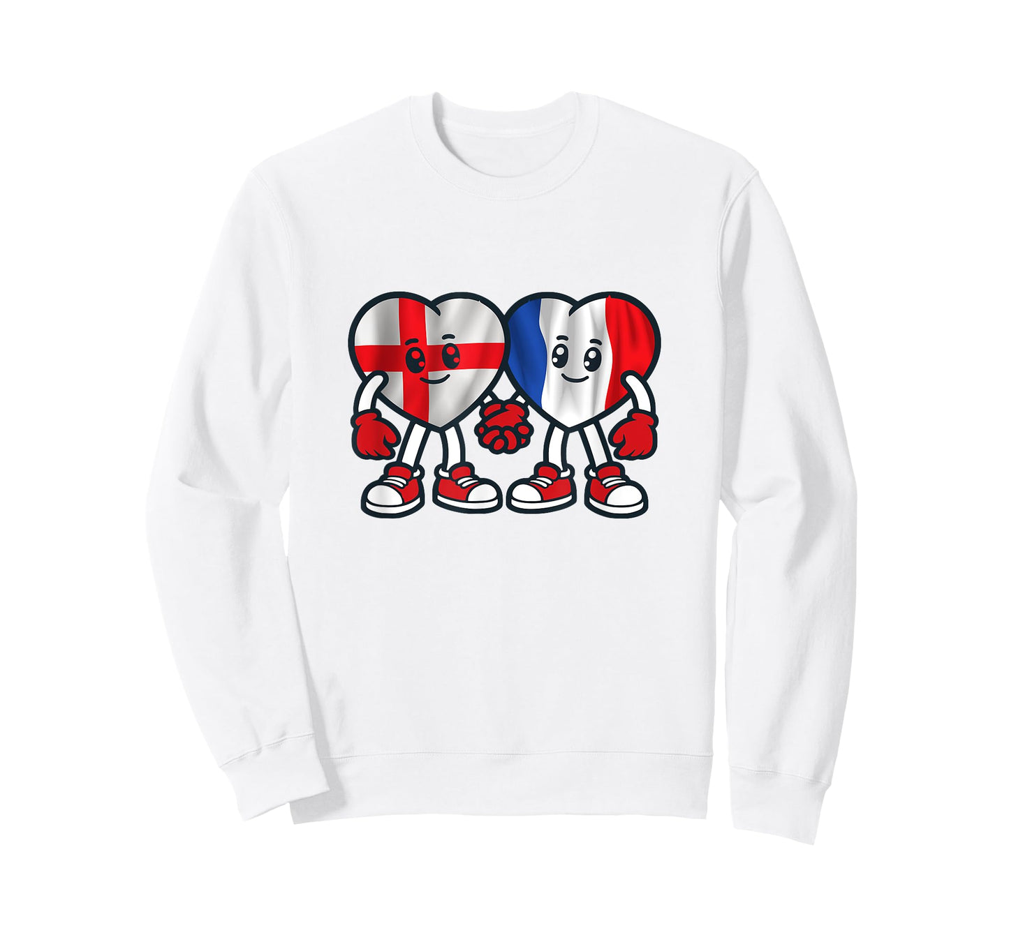 France and England Hearts Friendship T-Shirt