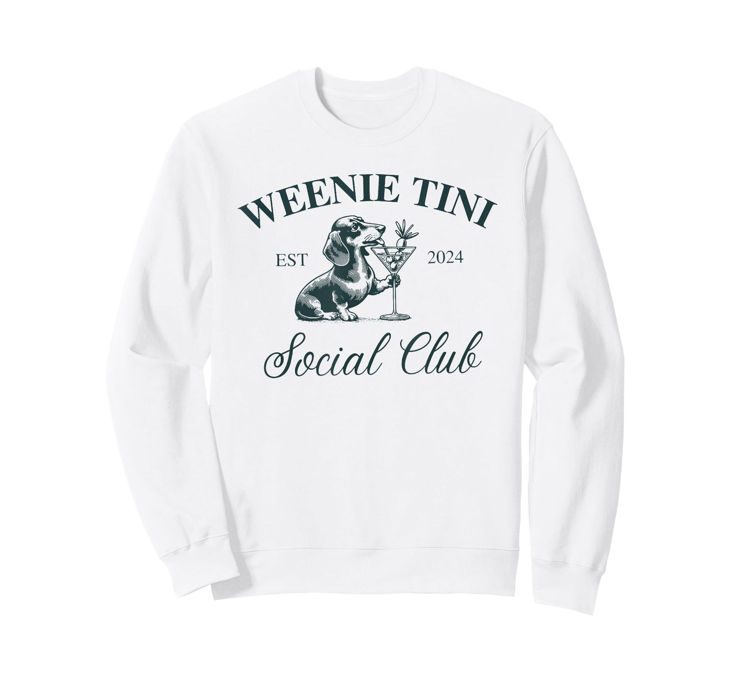 Weenie Tini Social Club, Dachshund Weiner Dog T-Shirt