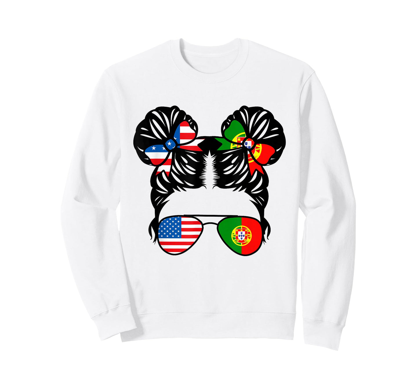 Half American Half Portuguese Girl USA Portugal Flag Patriot T-Shirt