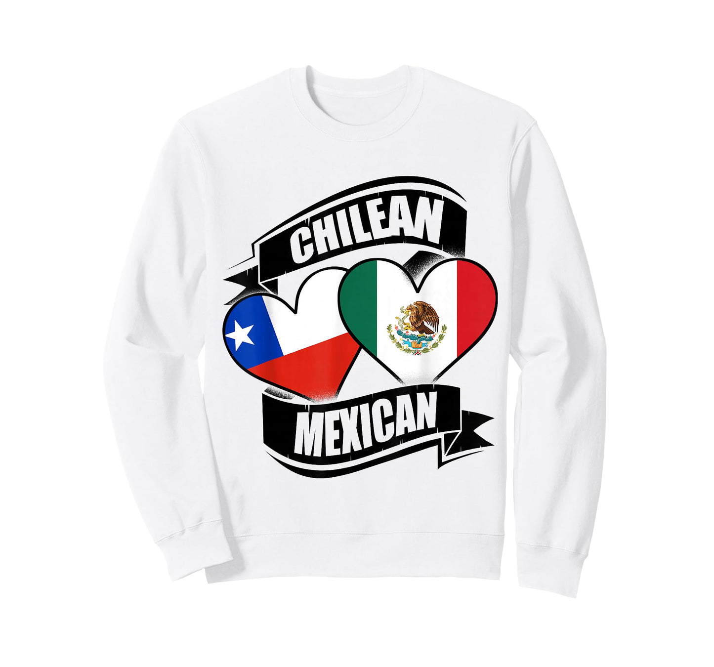 Chilean Mexican Hearts Chile Mexico Flags T-Shirt