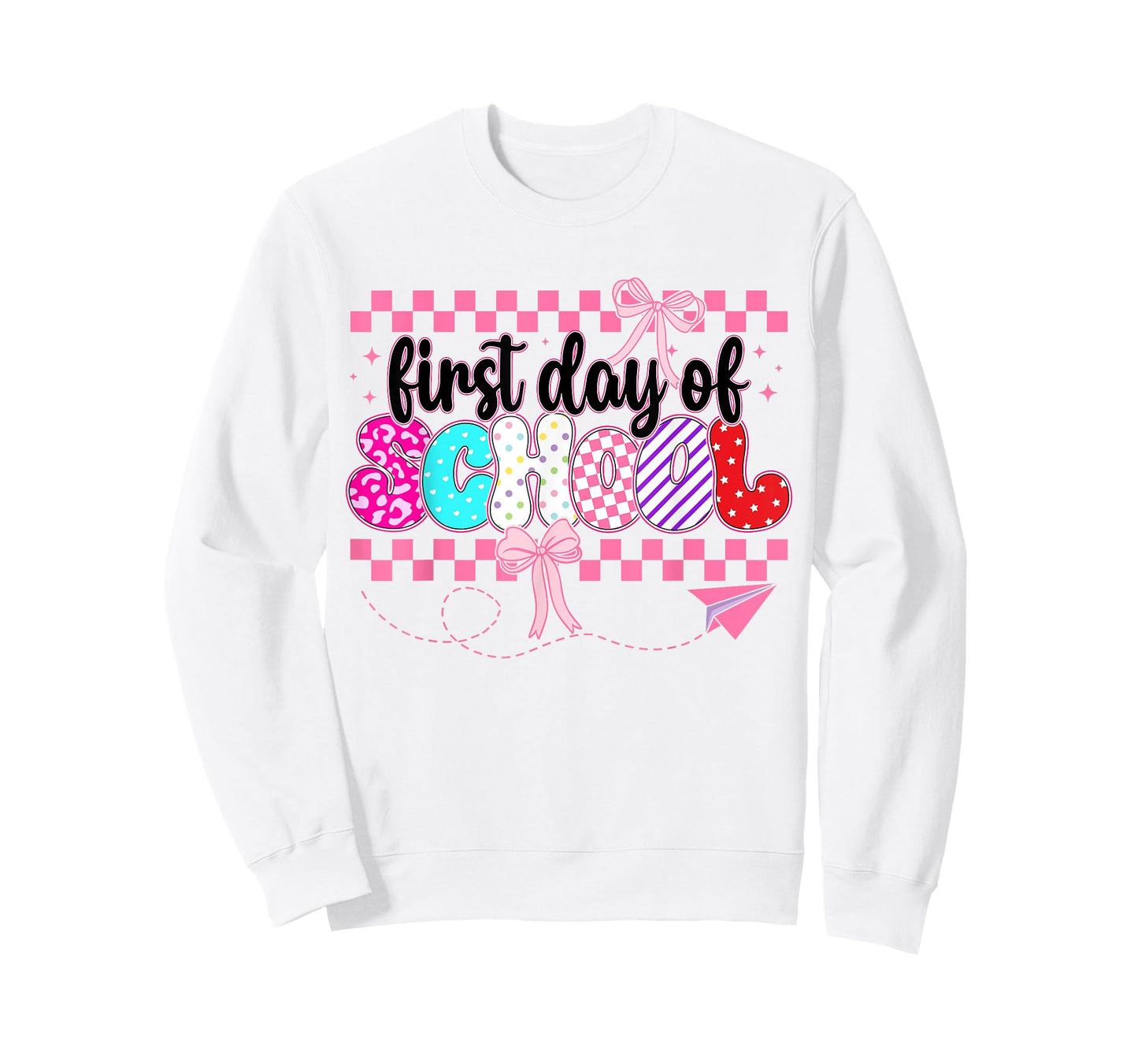 Happy First Day Of School Coquette Bow Back To School Preppy T-Shirt