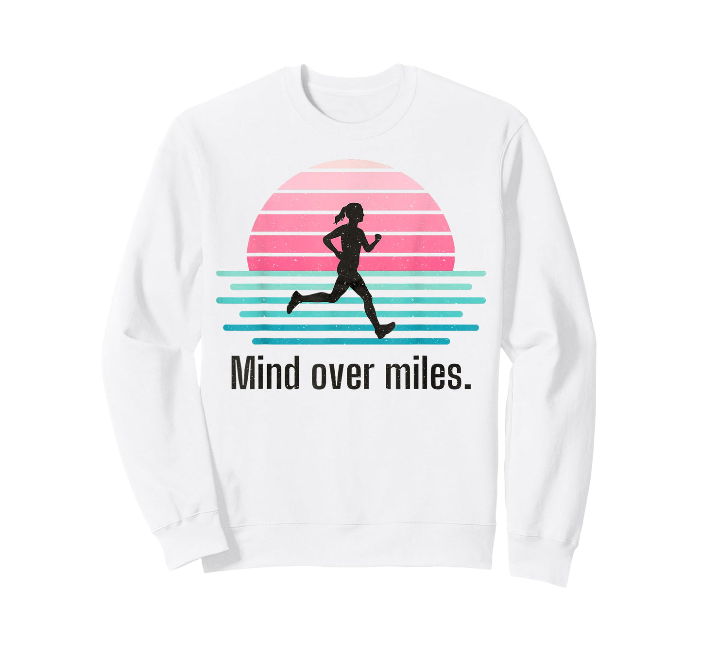Mind Over Miles Motivational Female Long-Distance Running T-Shirt