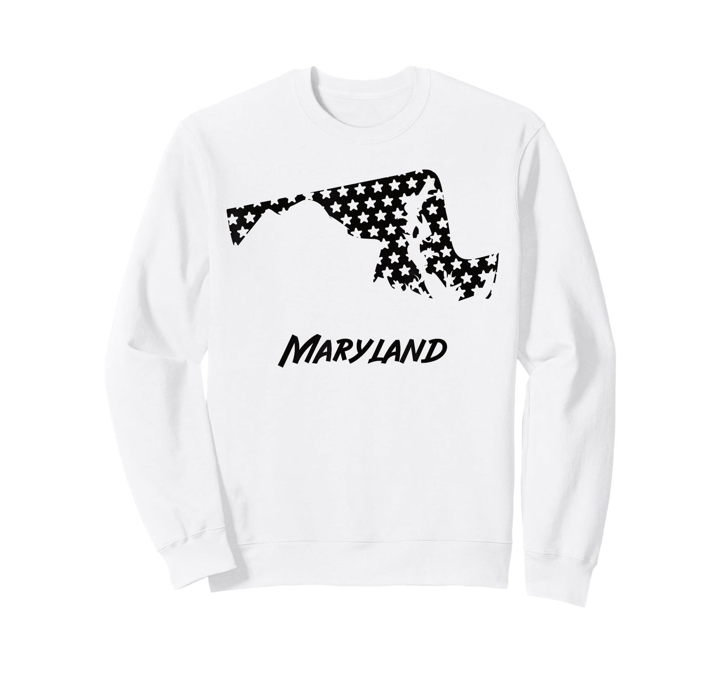 Maryland USA State Outline Stars Vintage Retro Design T-Shirt