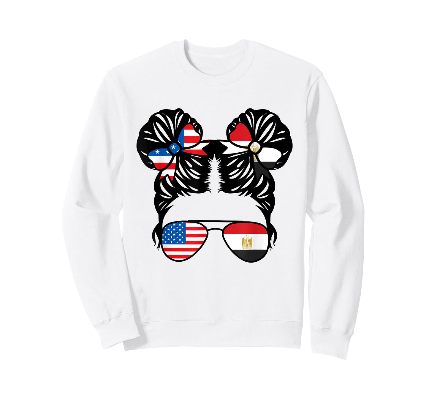 Half American Half Egyptian Girl USA Egypt Flag Patriot T-Shirt