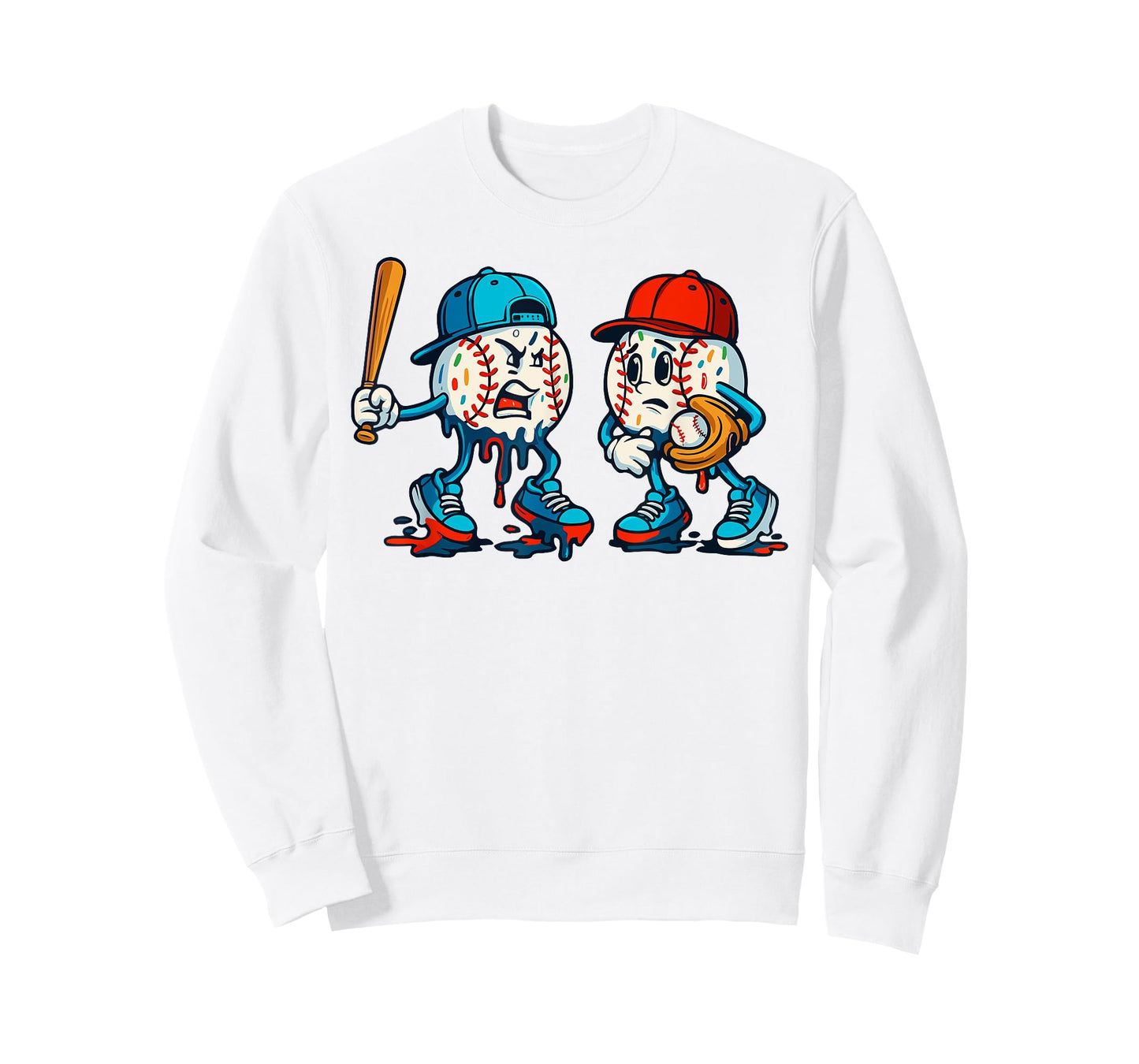 Ice Cream Drip Baseball Spots Baseball Drip T-Shirt