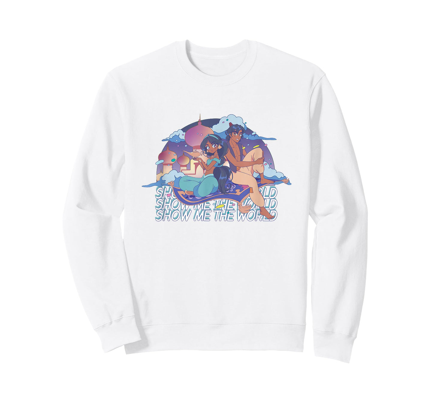 Disney Aladdin Show Me The World Aladdin Jasmine Manga Logo T-Shirt