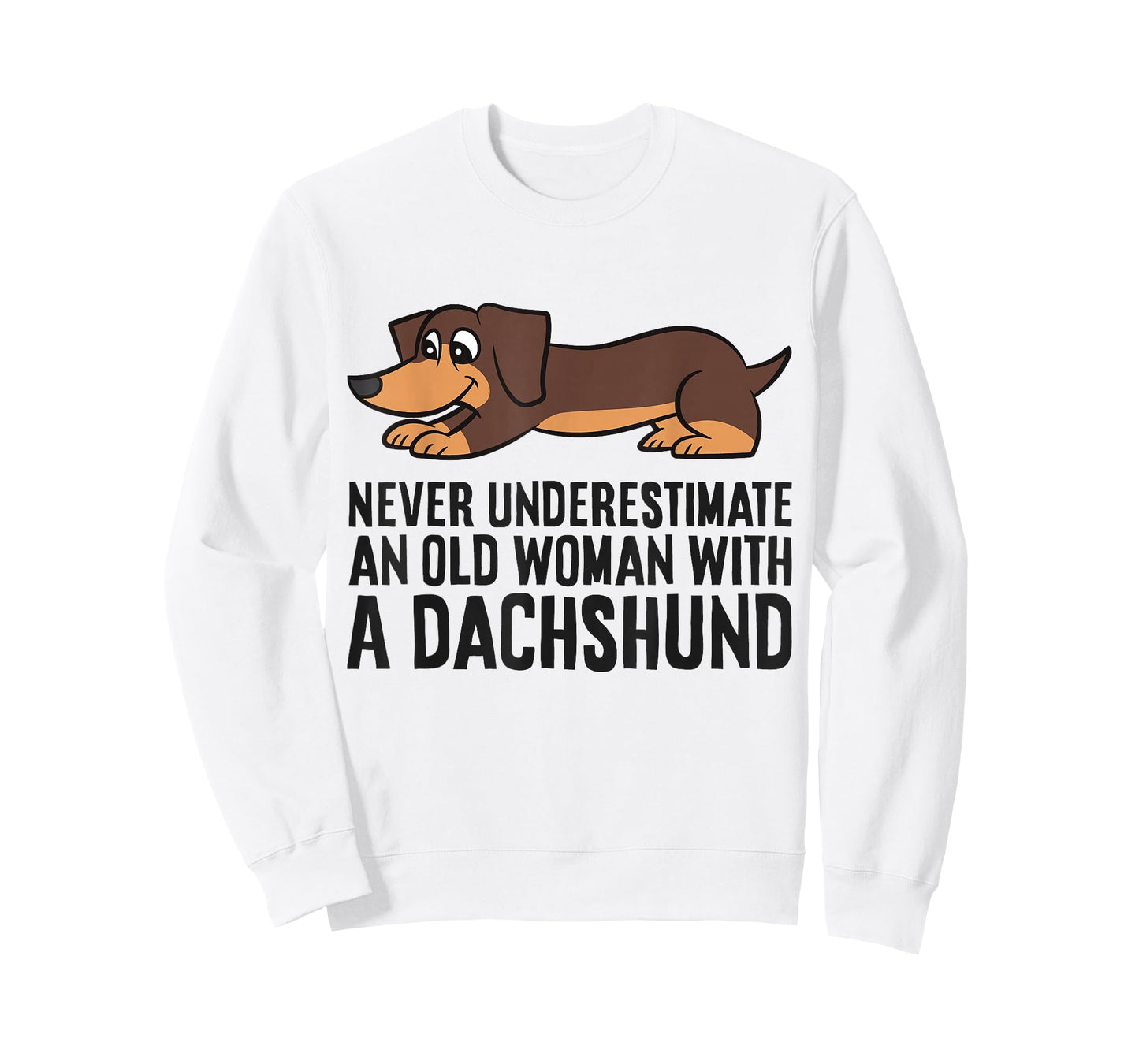 Never Underestimate An Old Woman With A Dachshund T-Shirt