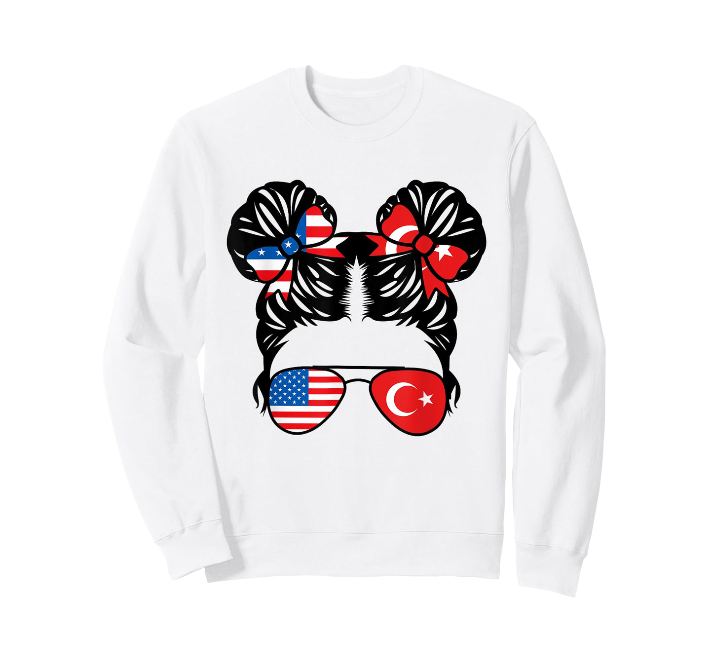 Half American Half Turkish Girl USA Turkey Flag Patriot T-Shirt