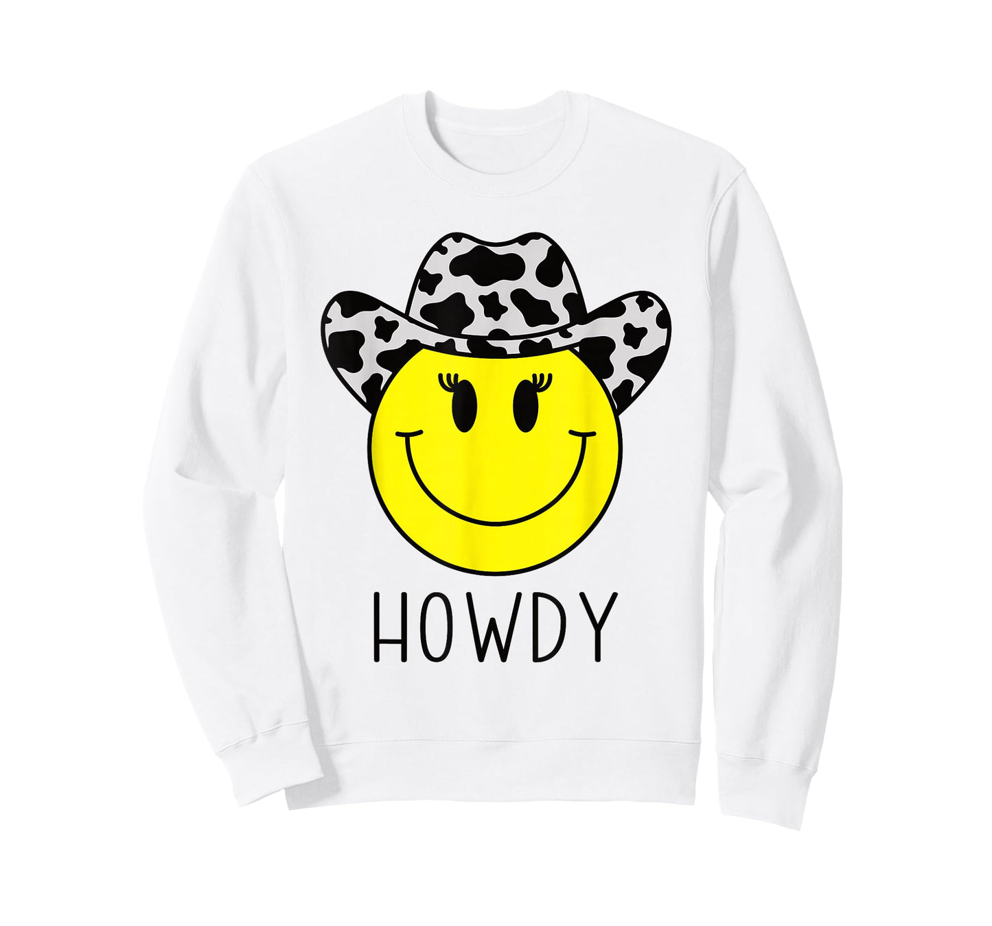 Cute Howdy Western Yellow Happy Smiling Smile Face Cowgirl T-Shirt