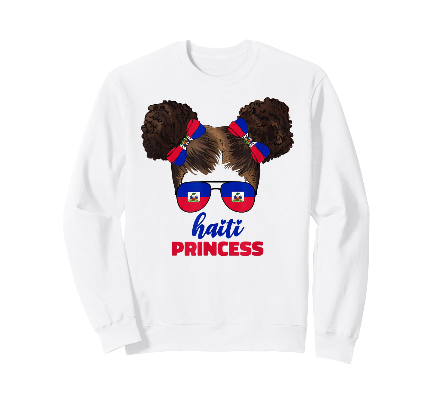 Haitian Princess Kids Youth For Girls Haiti Flag Pride Ayiti T-Shirt