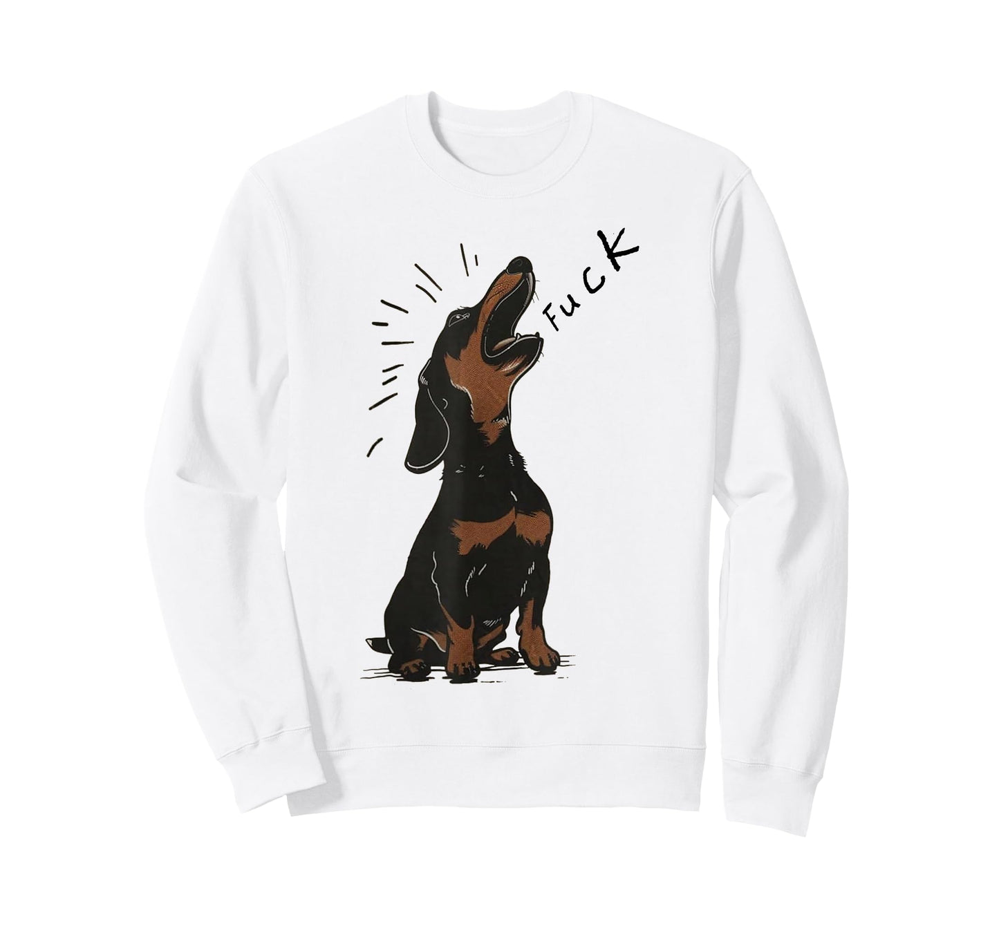 Angry - Dachshund Dog Fuck Howling Yelling Art T-Shirt