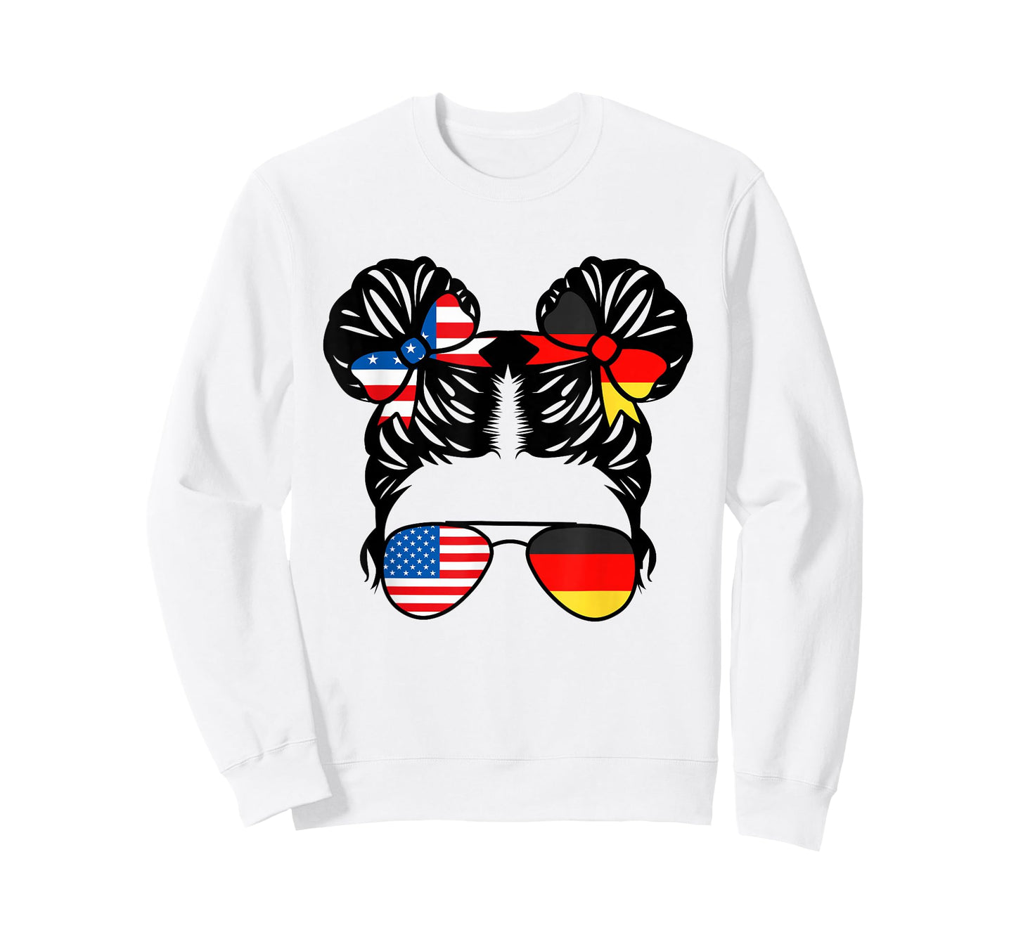 Half American Half German Girl USA Germany Flag Patriot T-Shirt
