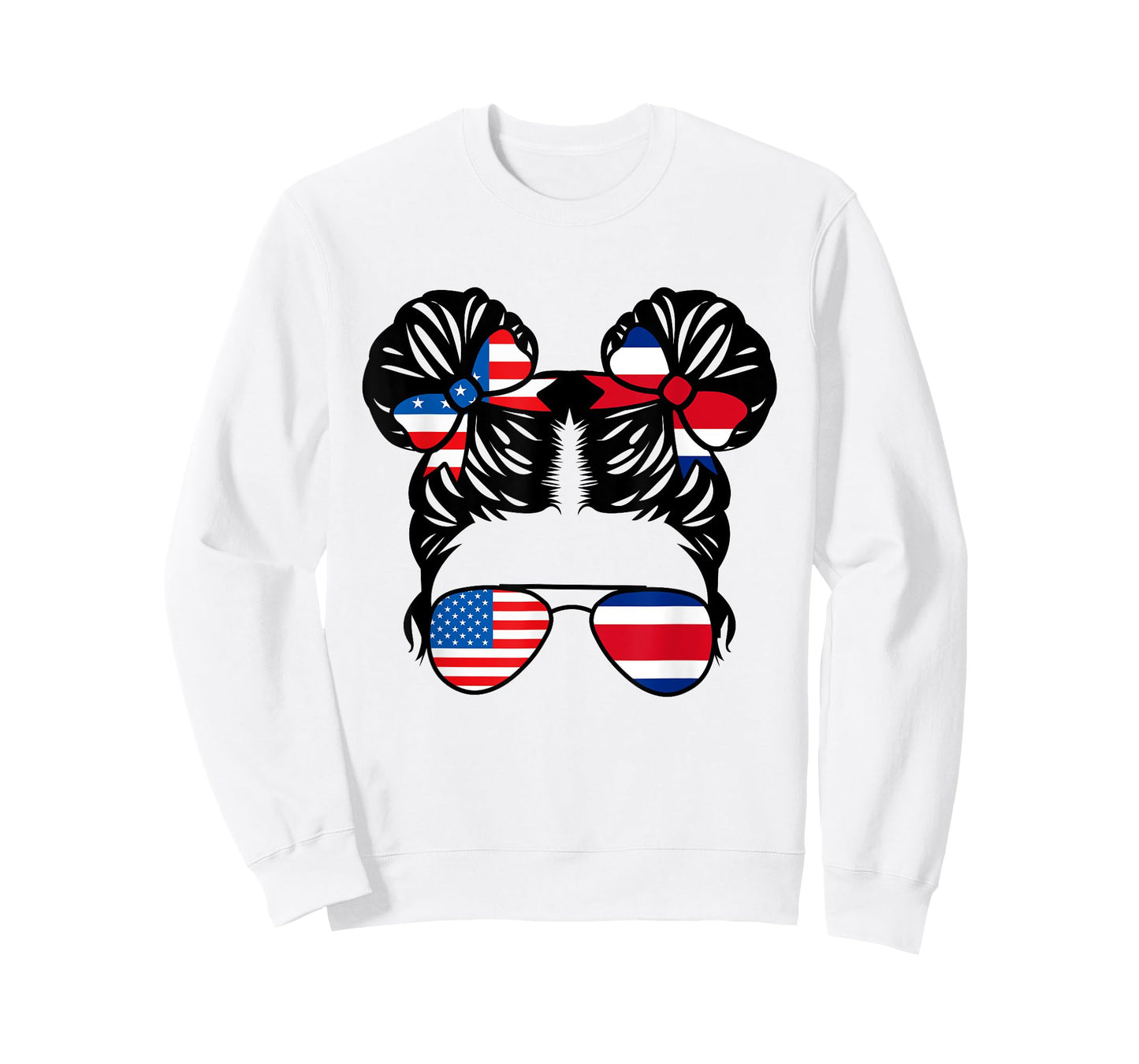 Half American Costa Rican Girl USA Costa Rica Flag Patriot T-Shirt
