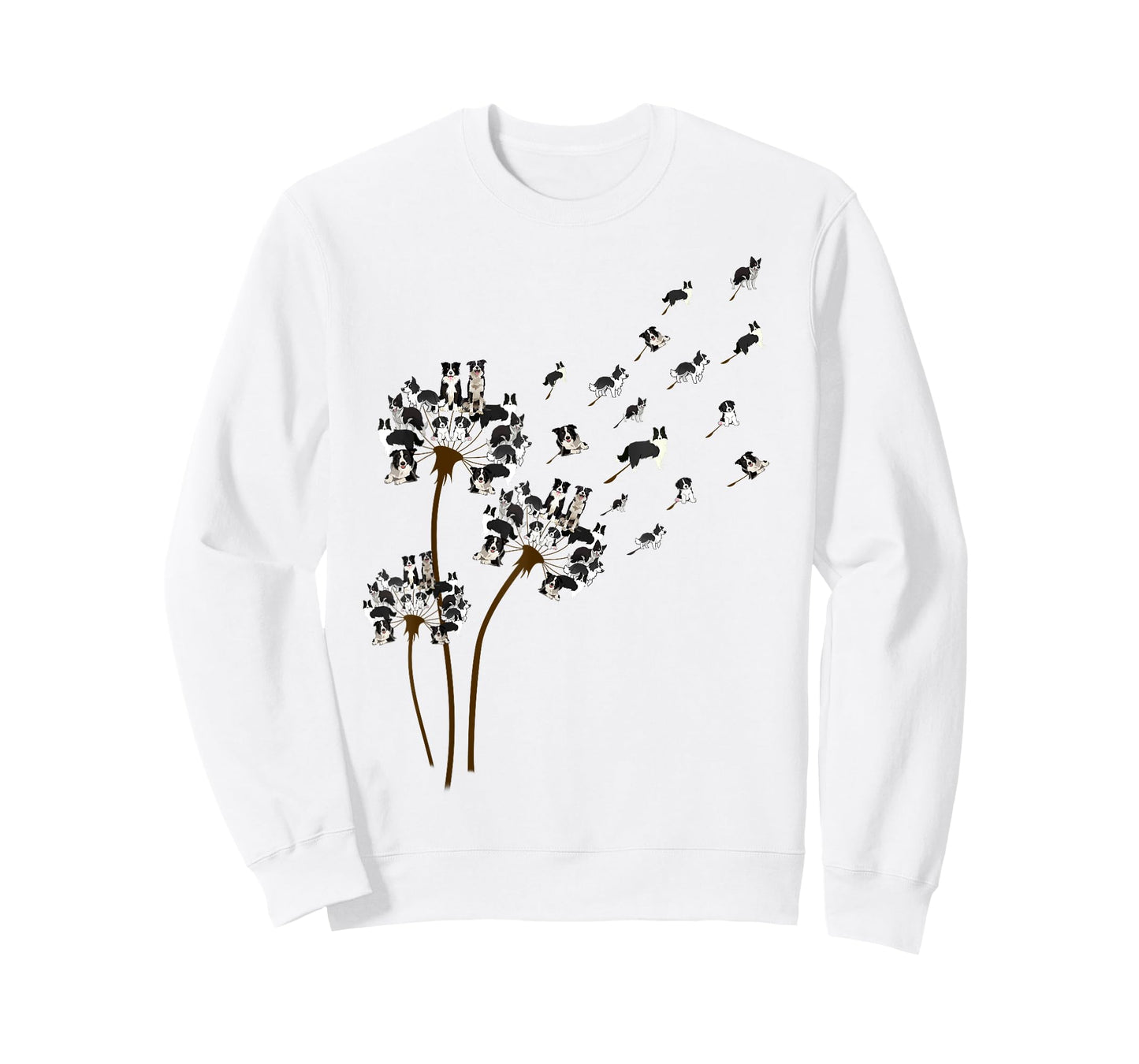 Border Collie Dandelion Funny Gift For Dog Lovers T-Shirt for Men Women