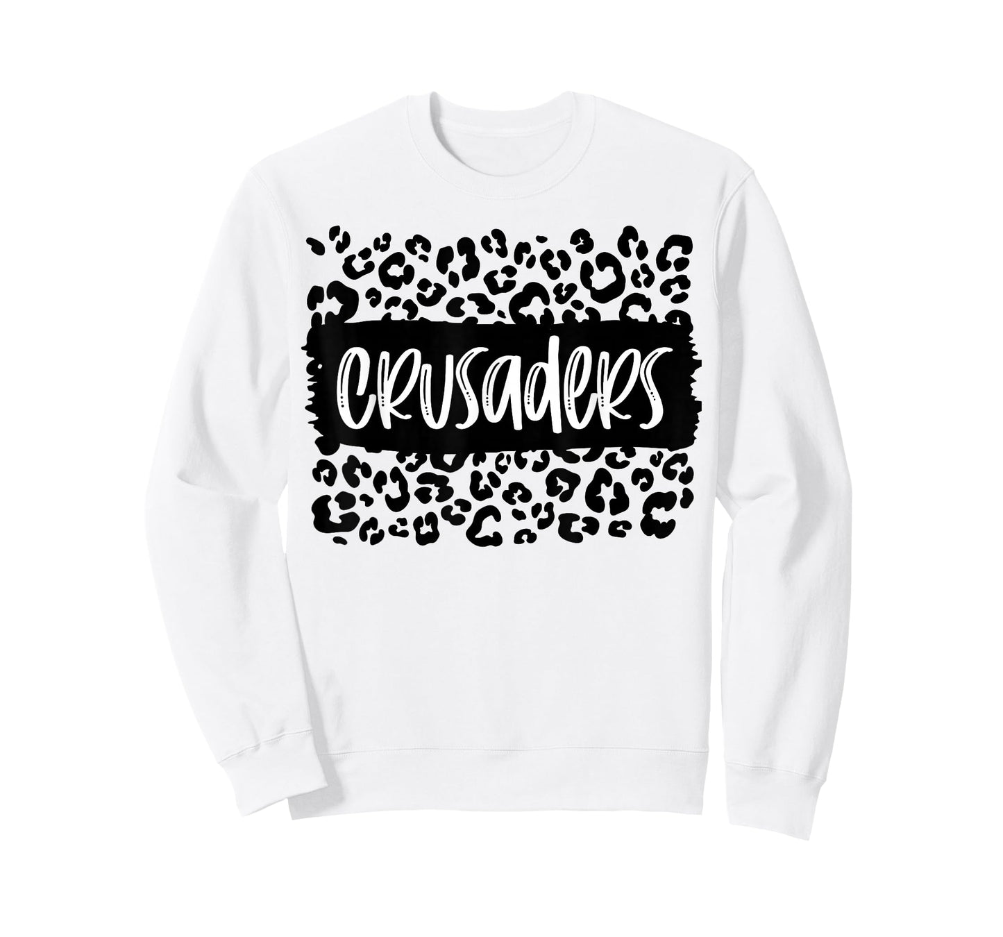 Crusaders Team Mascot School Spirit Game Night Leopard T-Shirt