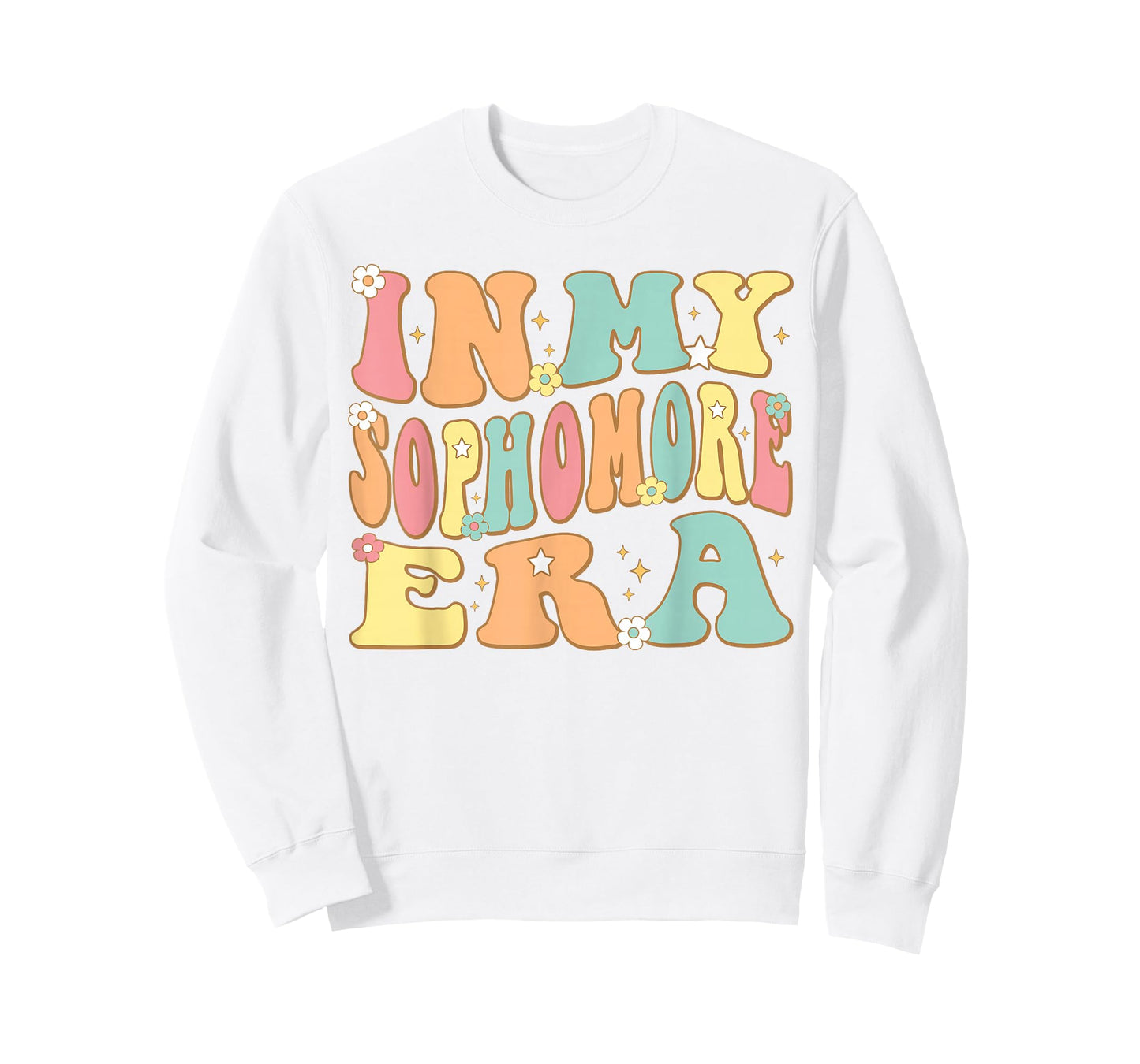 In My Sophomore Era Groovy School 10th Grade Student Girl T-Shirt