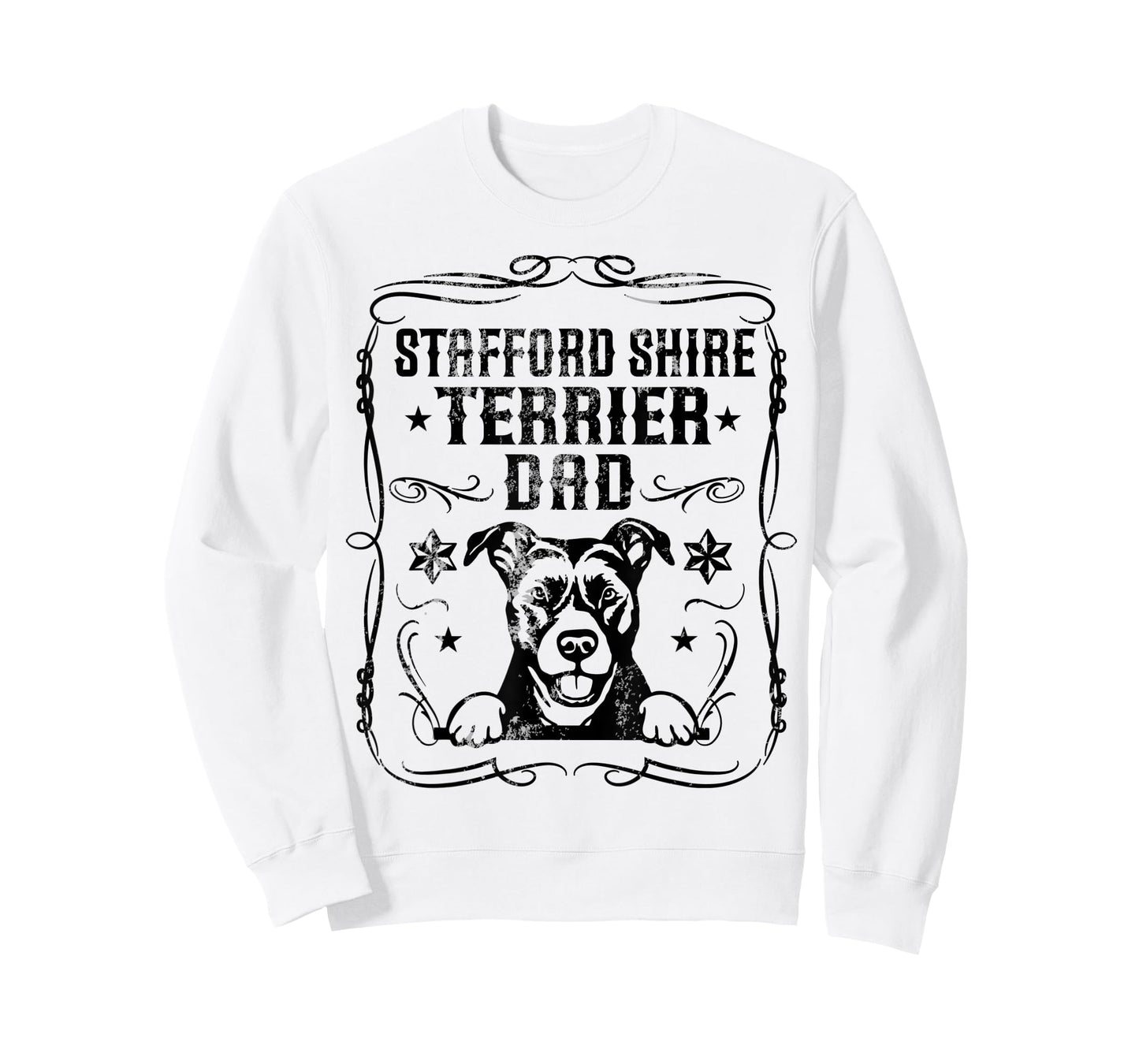 Stafford Shire Terrier Dad Best Dog Lover Father Day Themed T-Shirt for Men Women