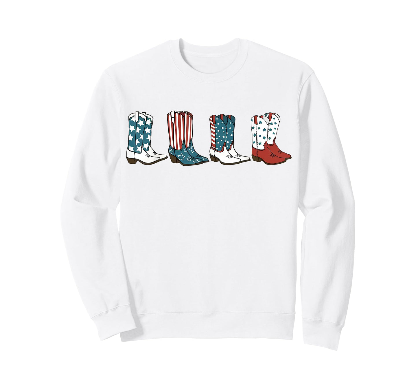 Fourth of July 4th of July Western Cowboy Boots Cowgirl T-Shirt
