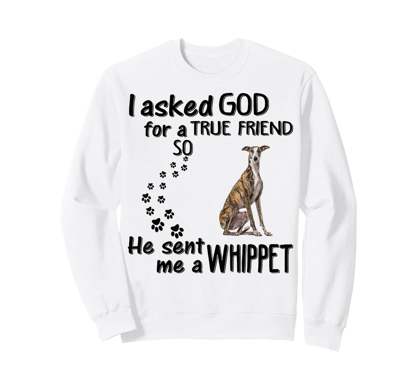 I Asked God For True Friend So He Sent Whippet T-Shirt