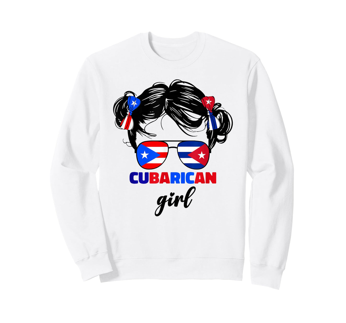 Half Cuban And Puerto Rican Rico Cuba Cubarican Kids Girl T-Shirt
