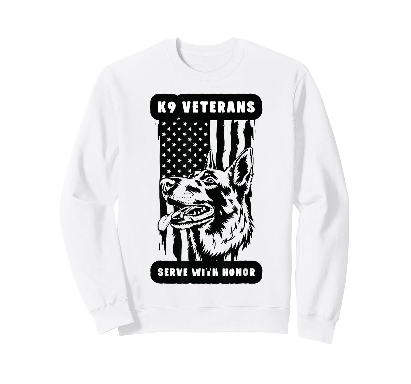 K9 Veteran Military Working Dog USA US Flag K9 Veterans Day T-Shirt