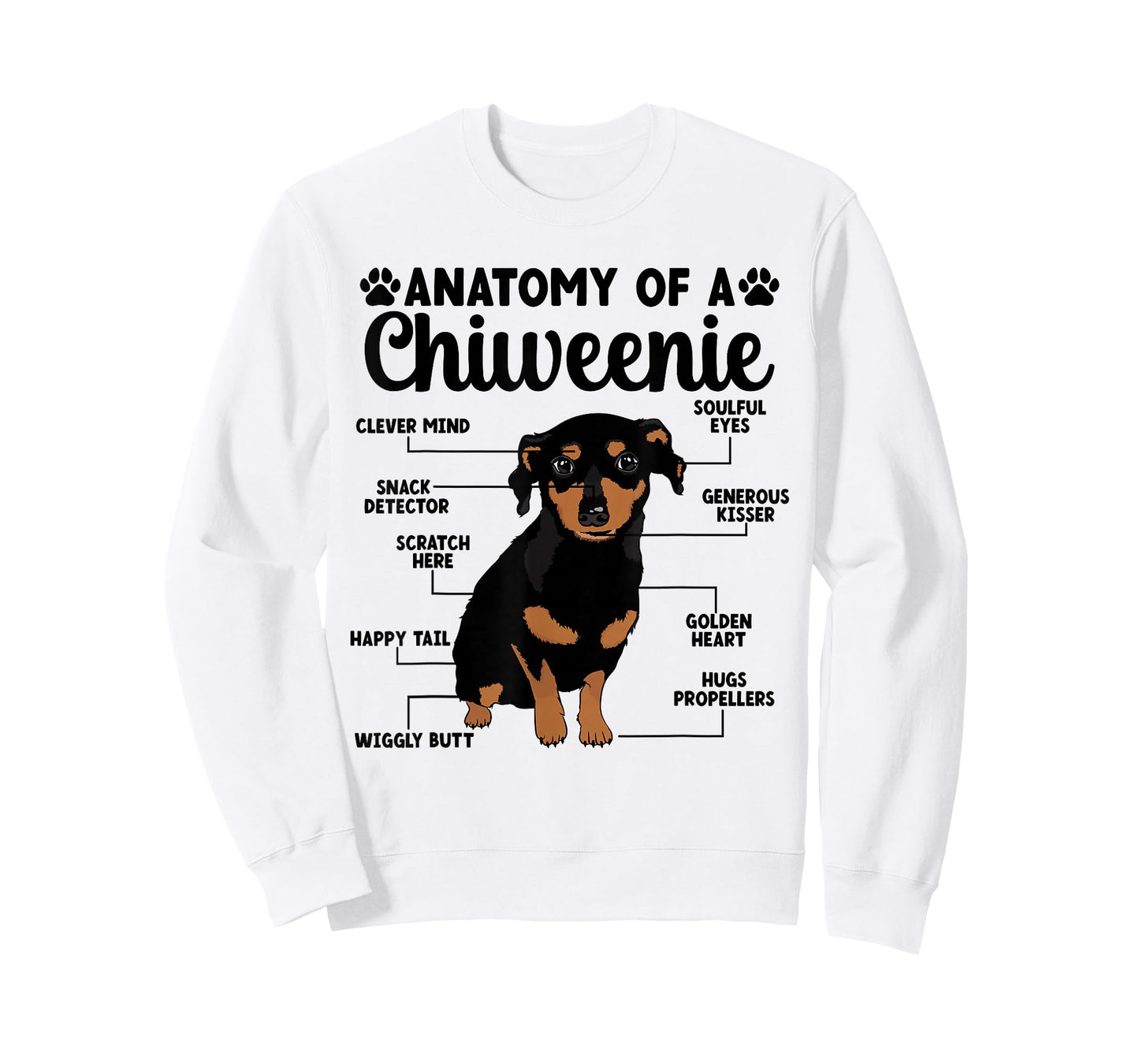 Anatomy Of A Chiweenie Owner Chiweenie Mom Chiweenie Dad T-Shirt
