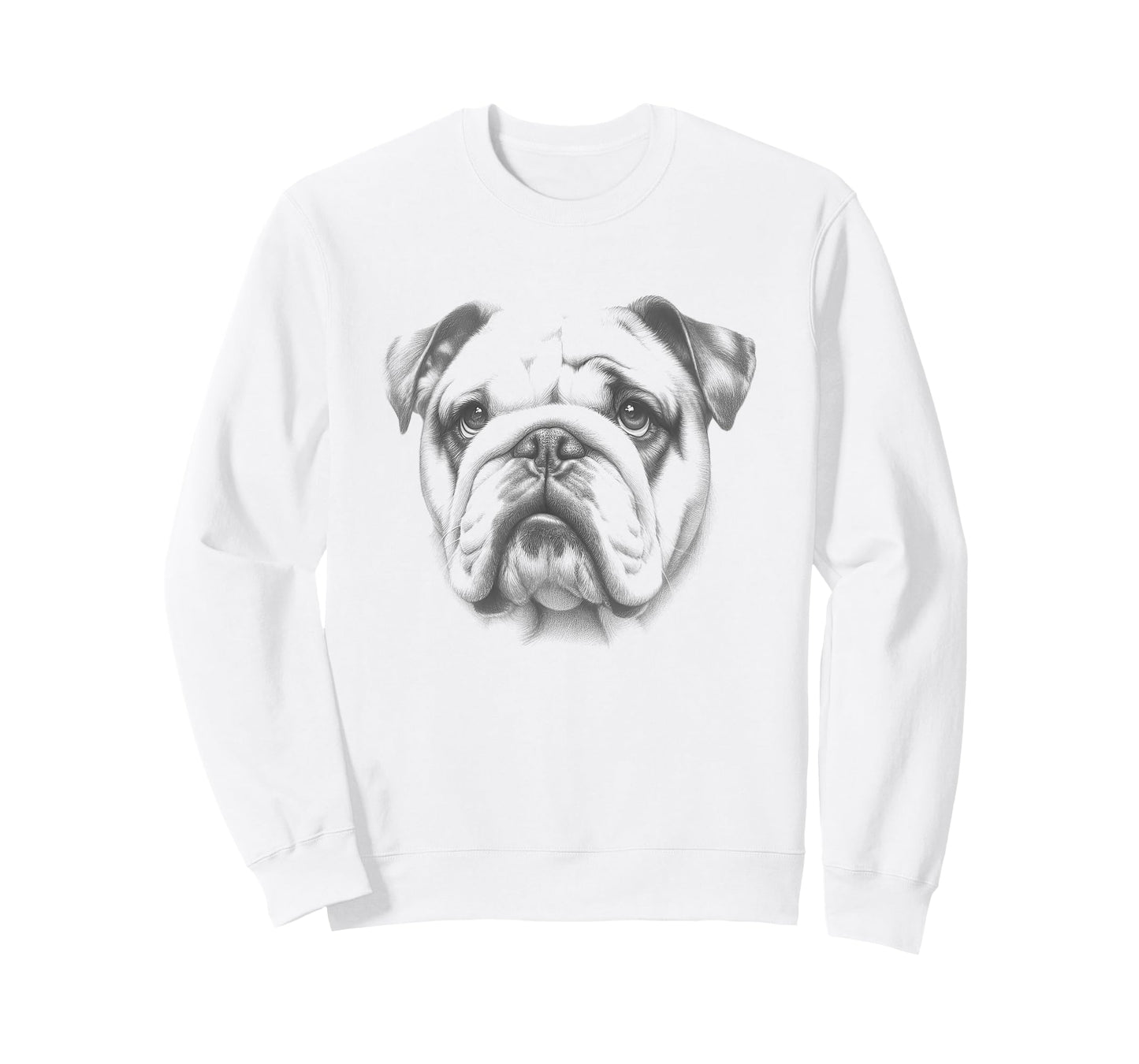 Vintage English Bulldog Drawing Art Design T-Shirt