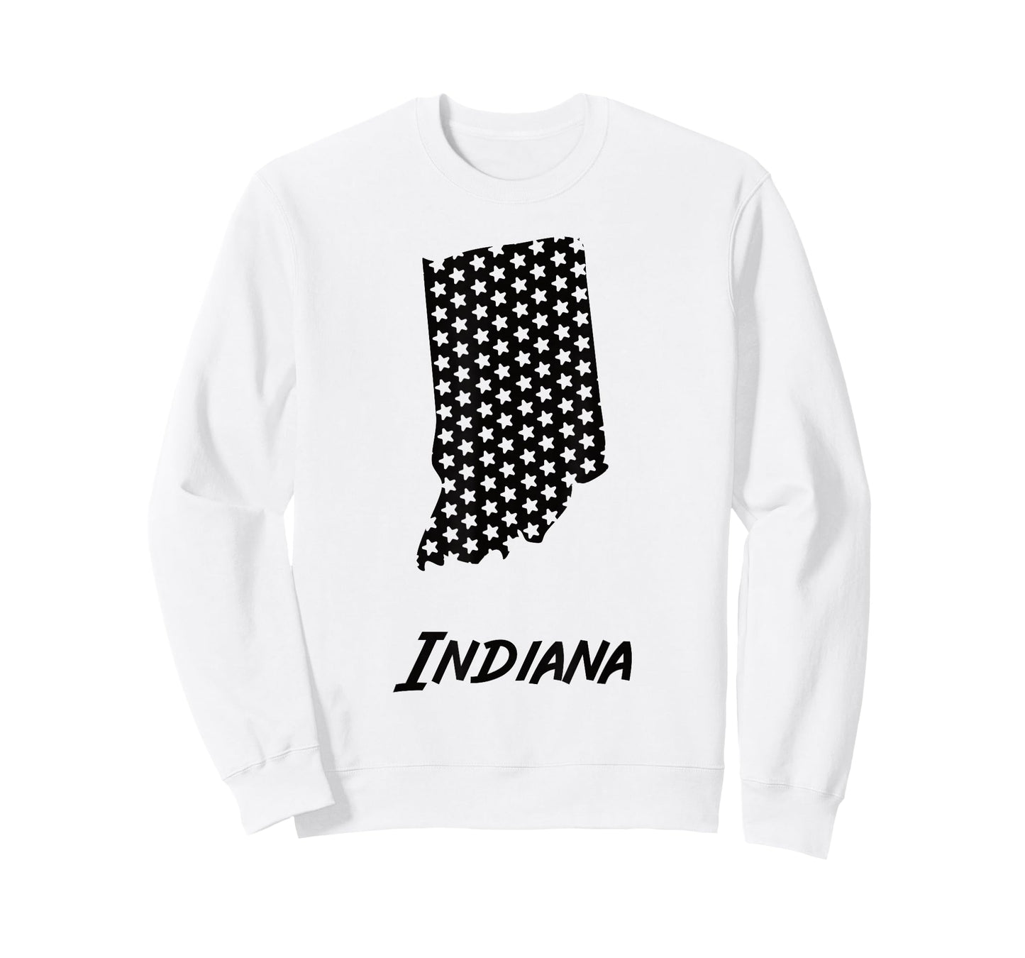 Indiana USA State Outline Stars Vintage Retro Design T-Shirt