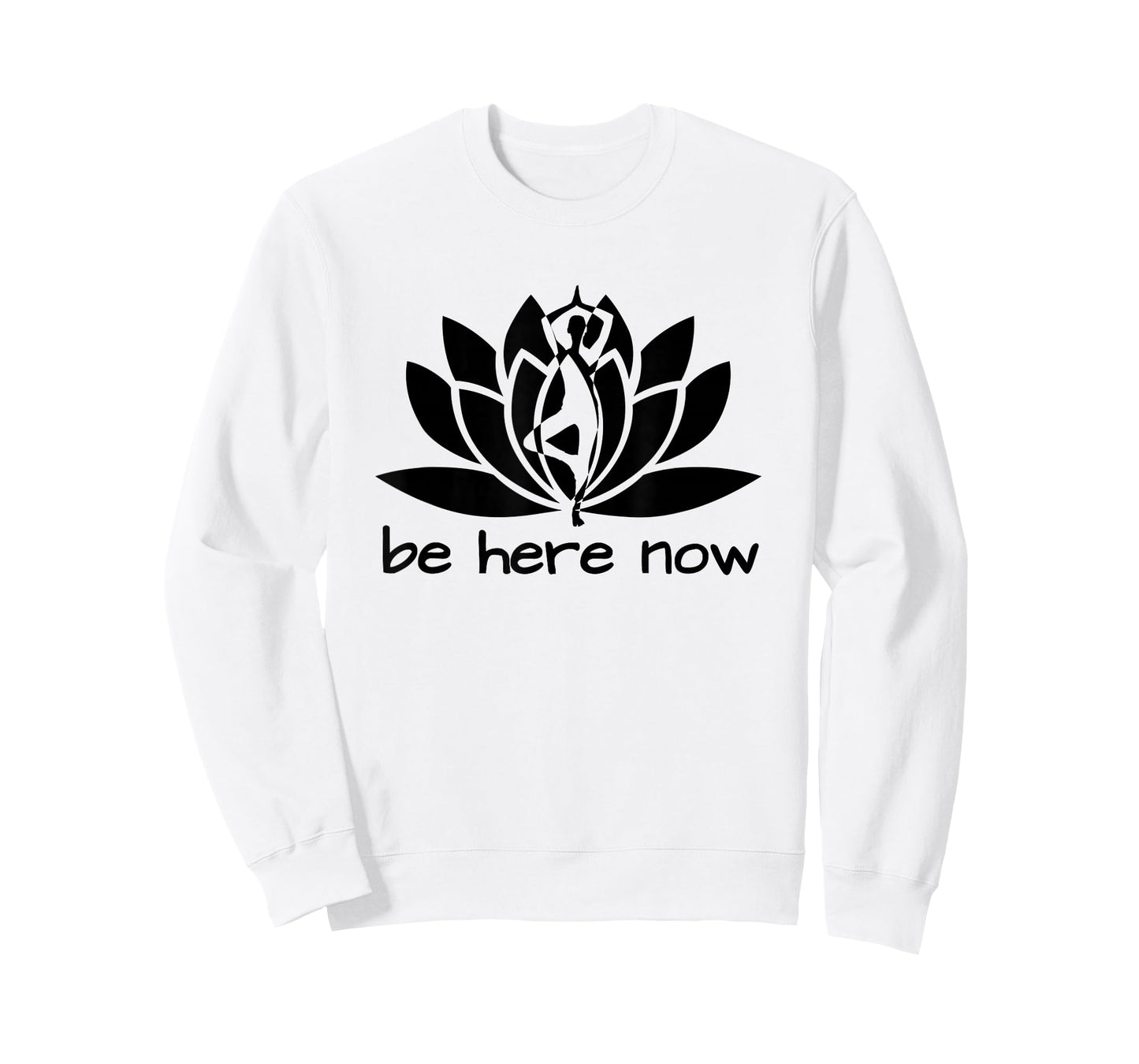 Yoga Be Here Now Fitness Workout Namaste Lotus for Women T-Shirt