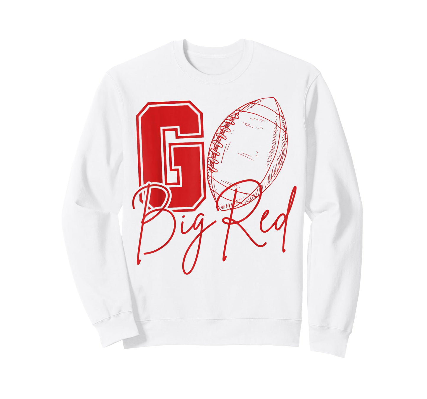 Bold Red Spirit Sports Banner for Football Fans T-Shirt