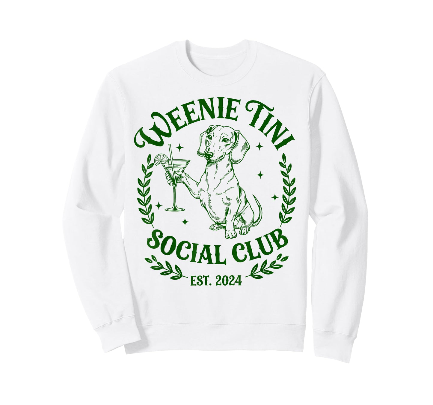 Dachshund Weenie Tini Social Club Lover Funny Weiner Dog T-Shirt for Men Women