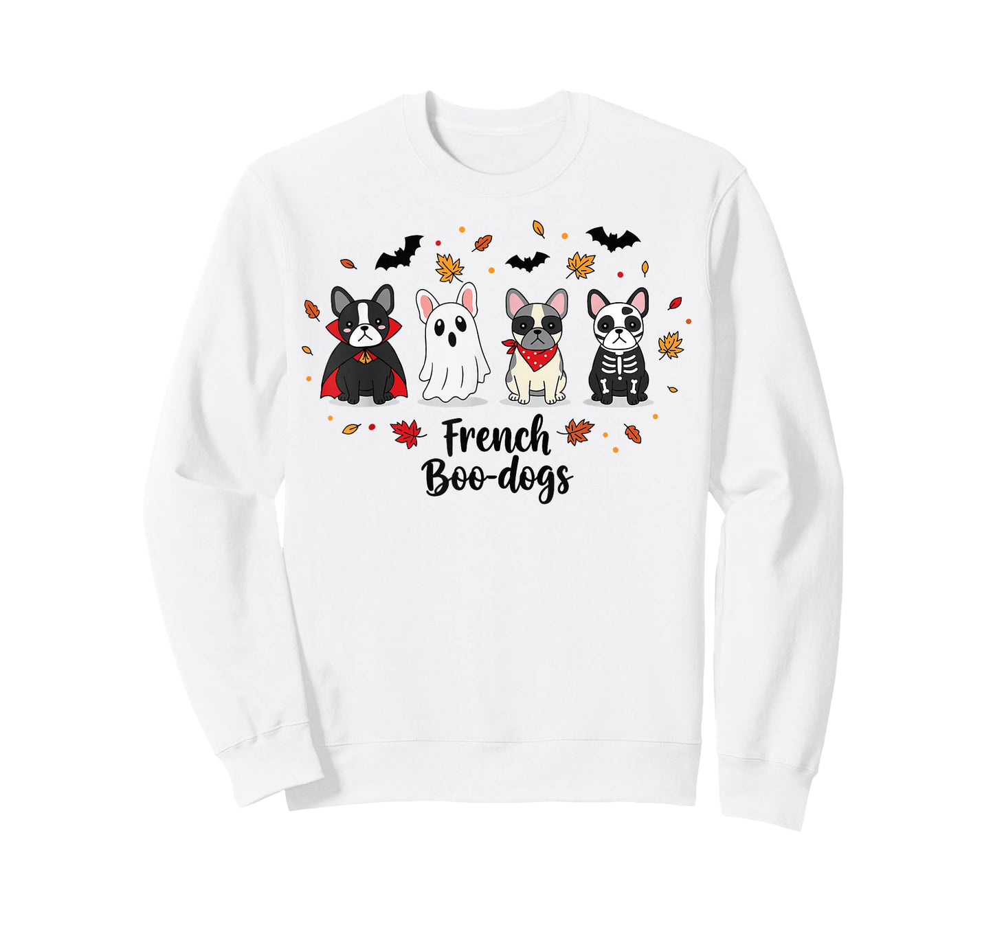 French Boo-Dog Halloween Ghost French Bulldog Fall Autumn T-Shirt