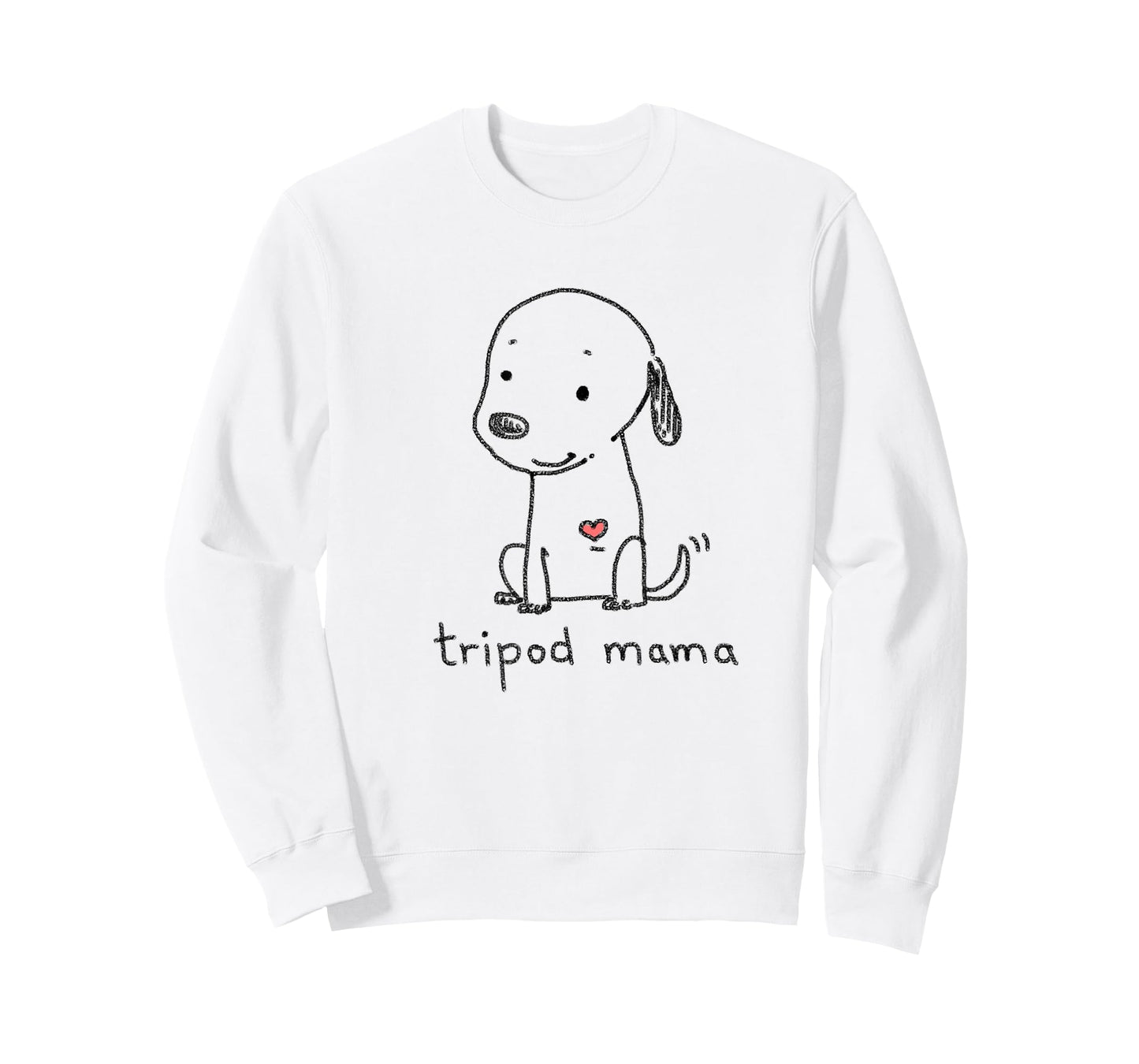 Tripod Dog, Dog Mom, Cute Cartoon Dog, Three Legged Dog T-Shirt