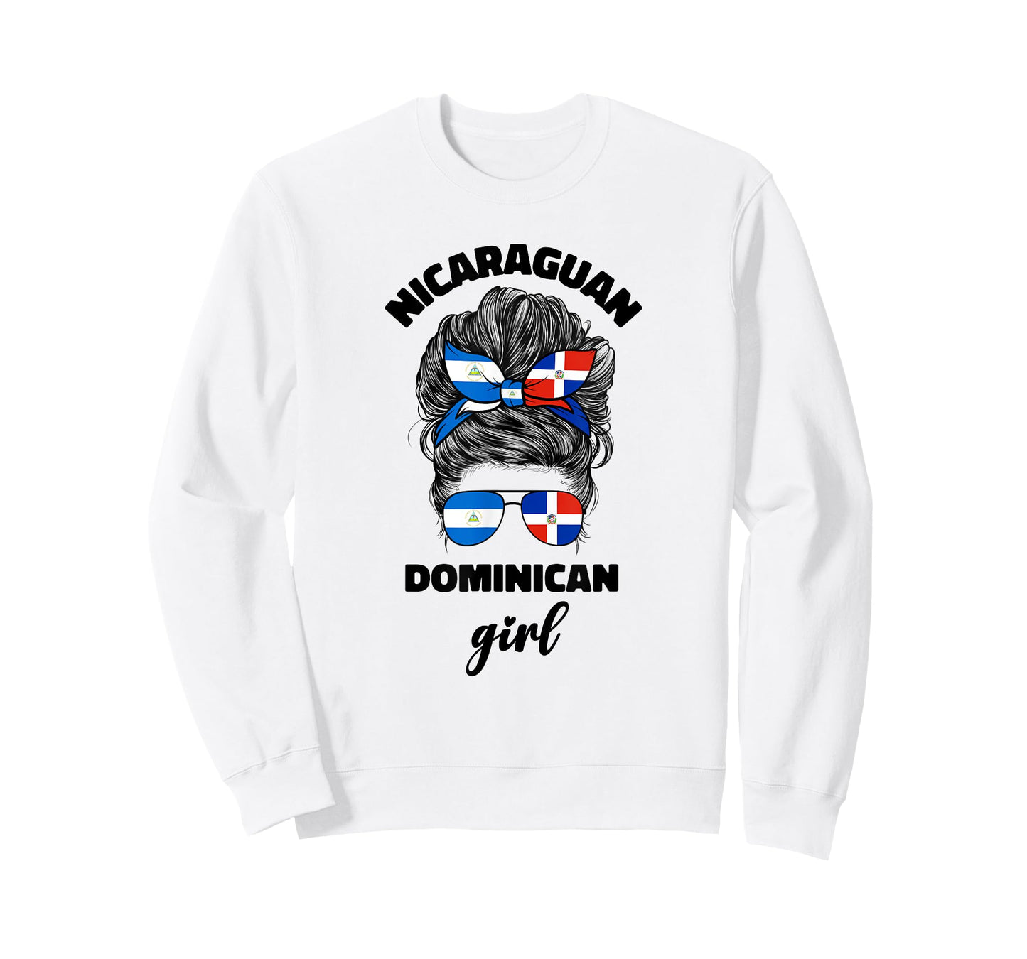 Half Dominican And Nicaraguan Nicaragua Flag Girl Women Mix T-Shirt