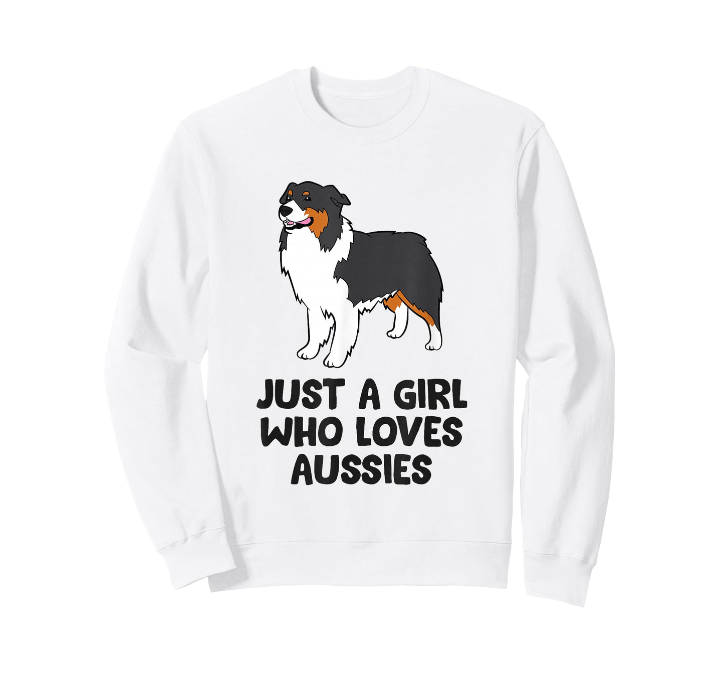 Australian Shepherd Girl Just a Girl Who Loves Aussie Dogs T-Shirt