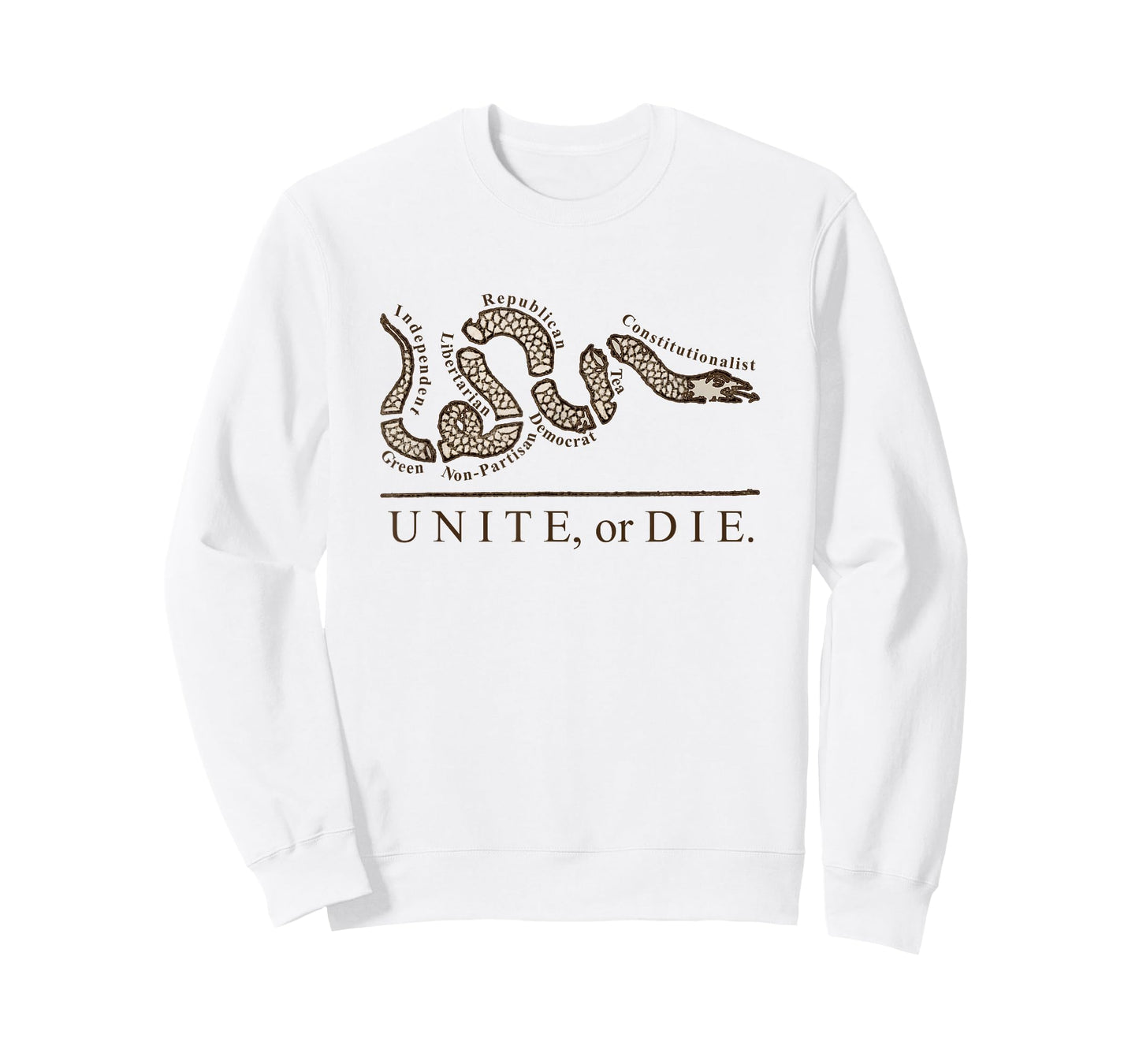 Unite or Die Political Parties Join or Die Inspired Quote T-Shirt