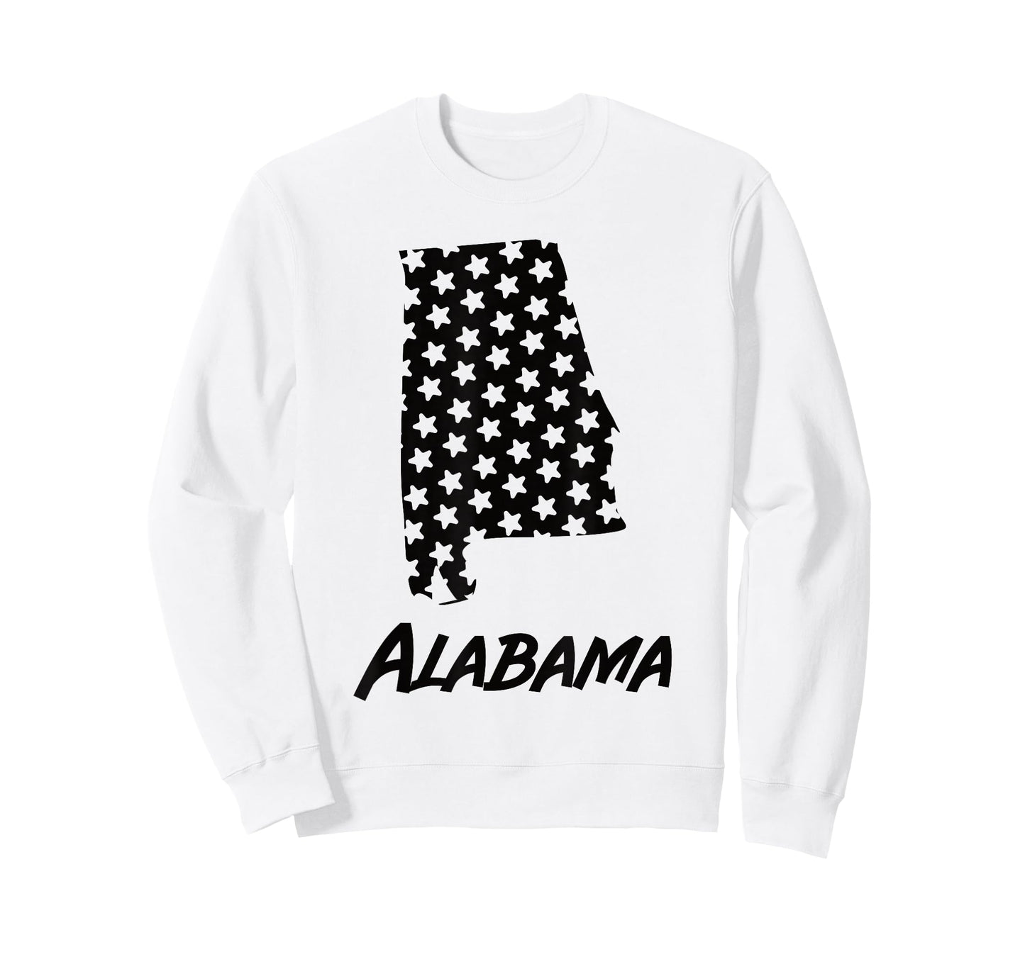 Alabama USA State Outline Stars Vintage Retro Design T-Shirt