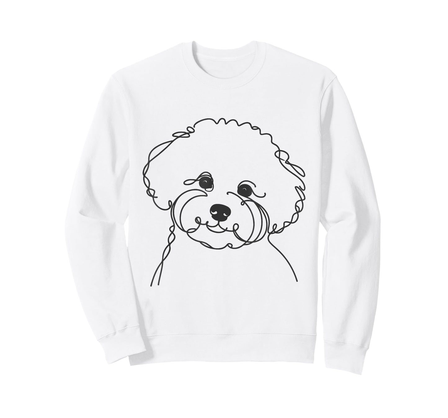 Line Art Dad Mom Dog - Bichon Frise T-Shirt