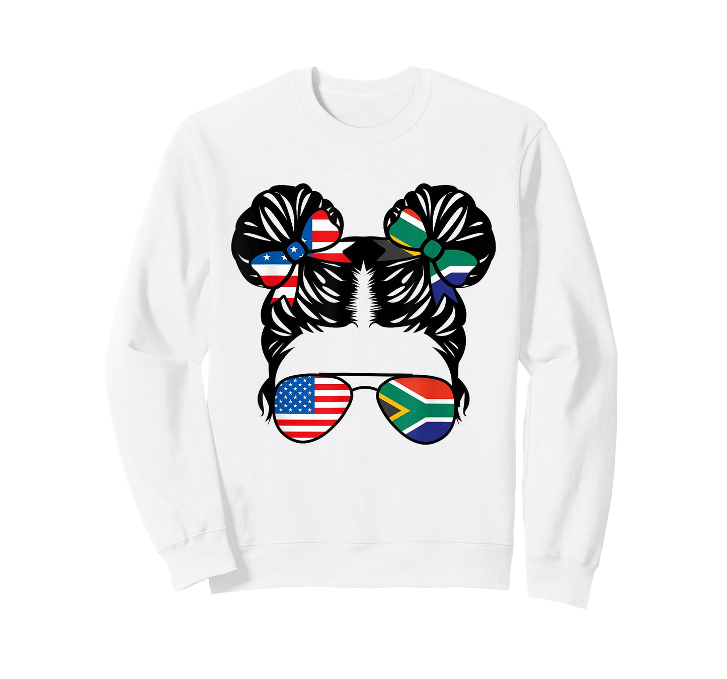 Half American South African Girl USA Africa Flag Patriot T-Shirt