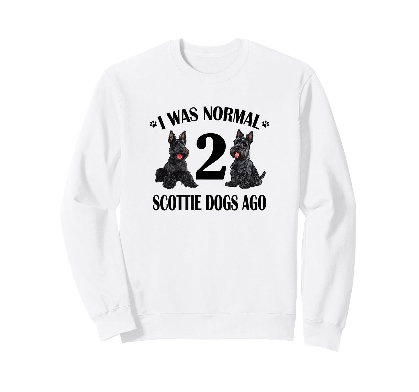 Cute Normal Two 2 Scottie Dogs Ago Scottish Terrier Lover T-Shirt