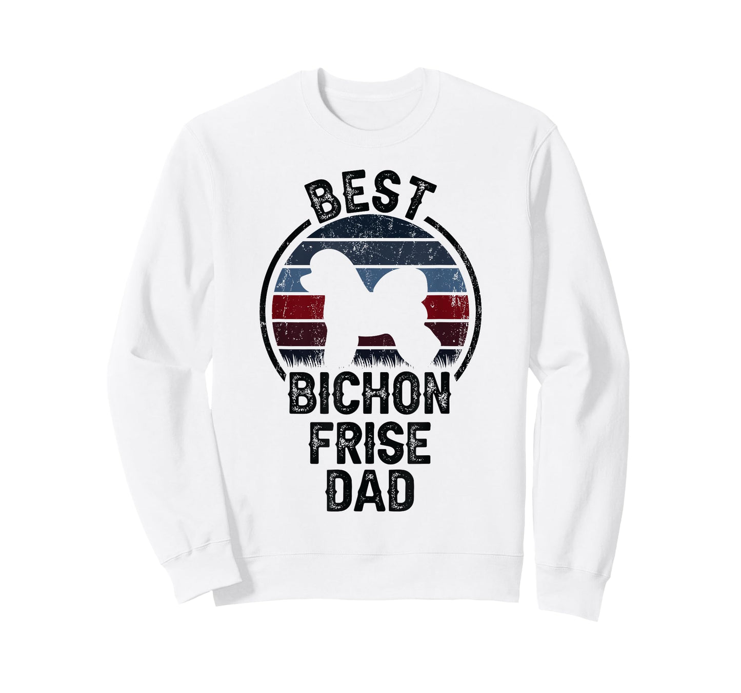 Best Dog Father Dad - Vintage Bichon Frise Men Women T-Shirt