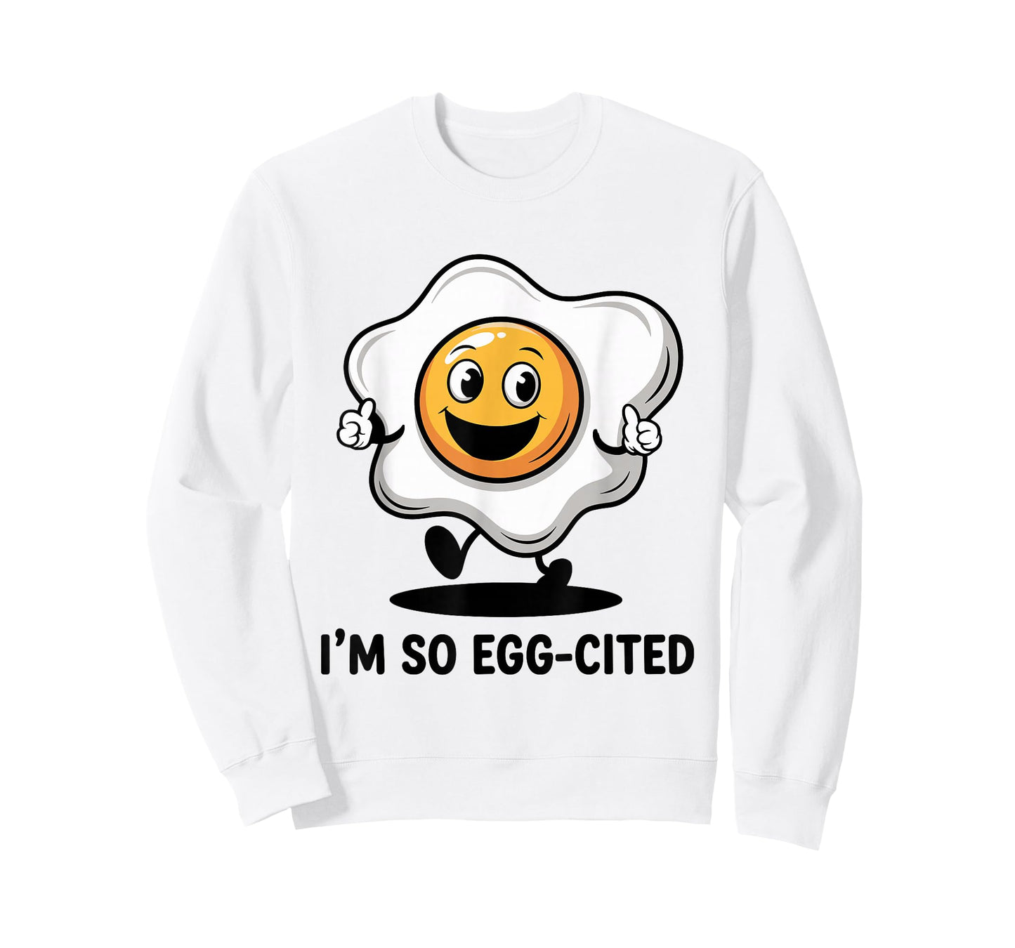 I'm So Egg-cited Fried Egg Funny Breakfast Food Pun T-Shirt