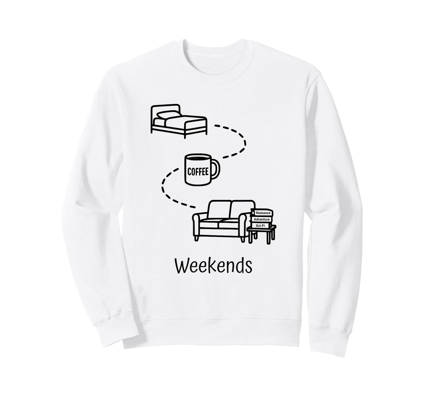 Reading Weekends Cozy Bookworm Book Lover T-Shirt