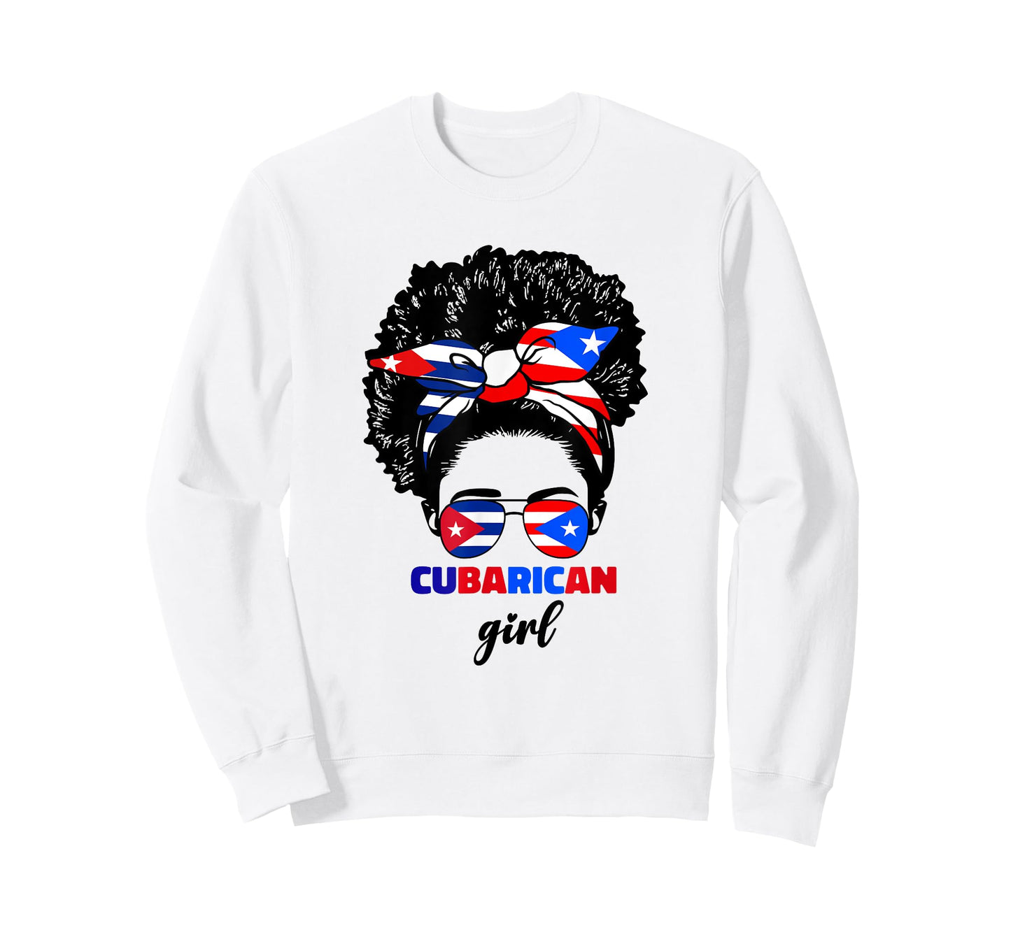 Half Cuban And Puerto Rican Rico Cuba Flag Cubarican Girl T-Shirt