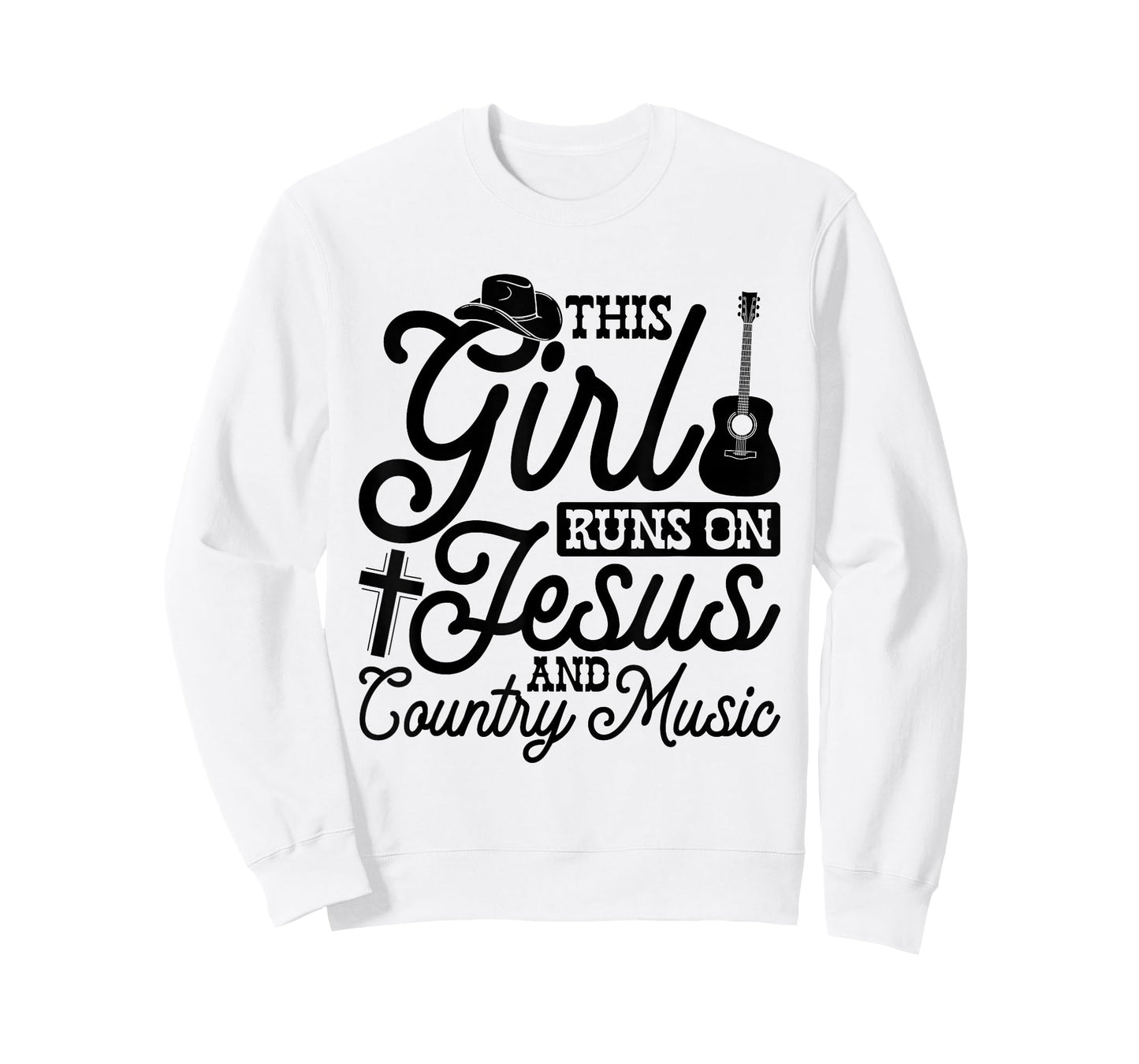 This Girl Runs On Jesus And Country Music T-Shirt