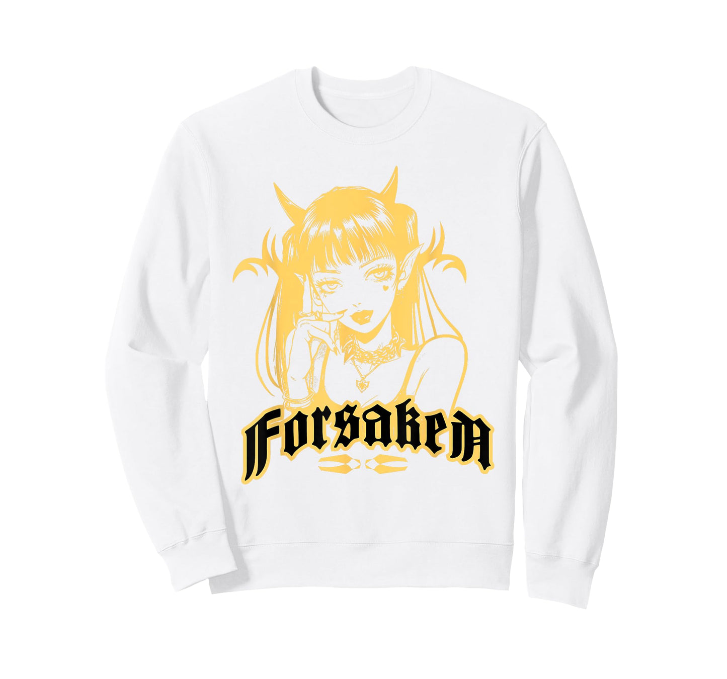 Forsaken Gothic Anime Art Girl Aesthetic Punk Rocker Lover T-Shirt