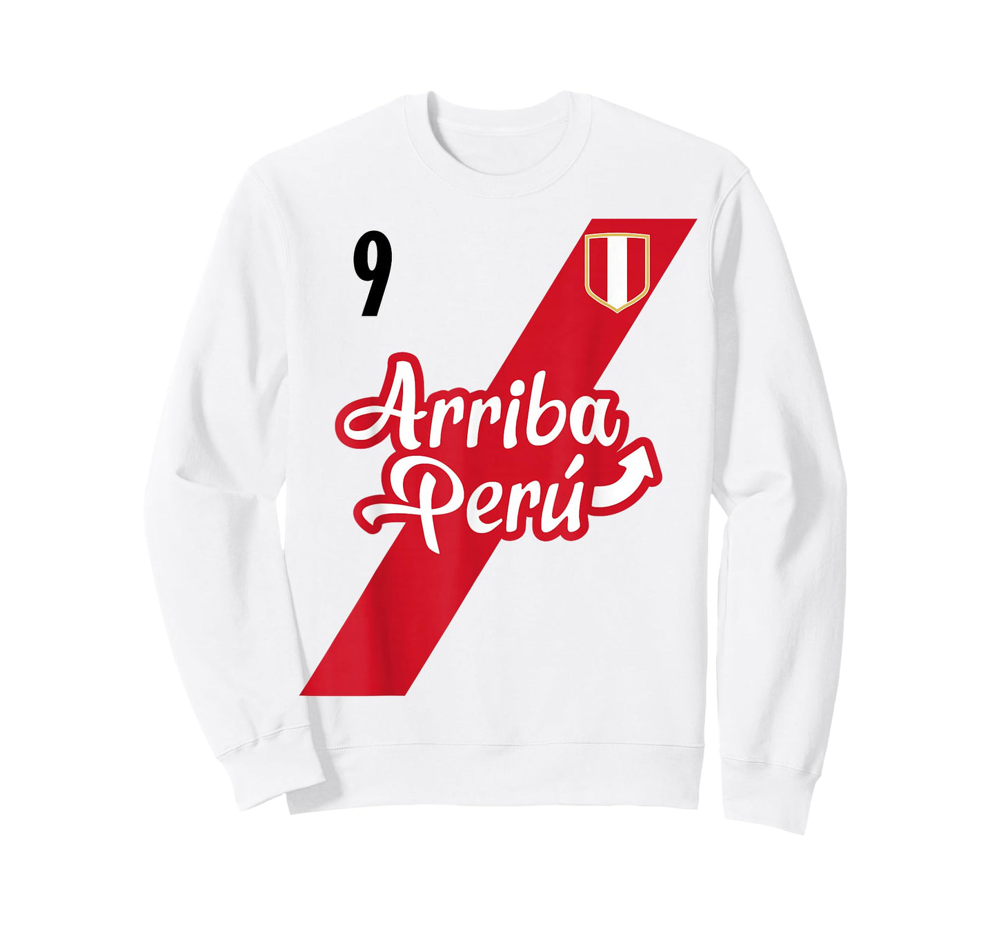 Retro Arriba Peru Soccer Jersey 9 Peruvian Futbol Gift Tee T-Shirt