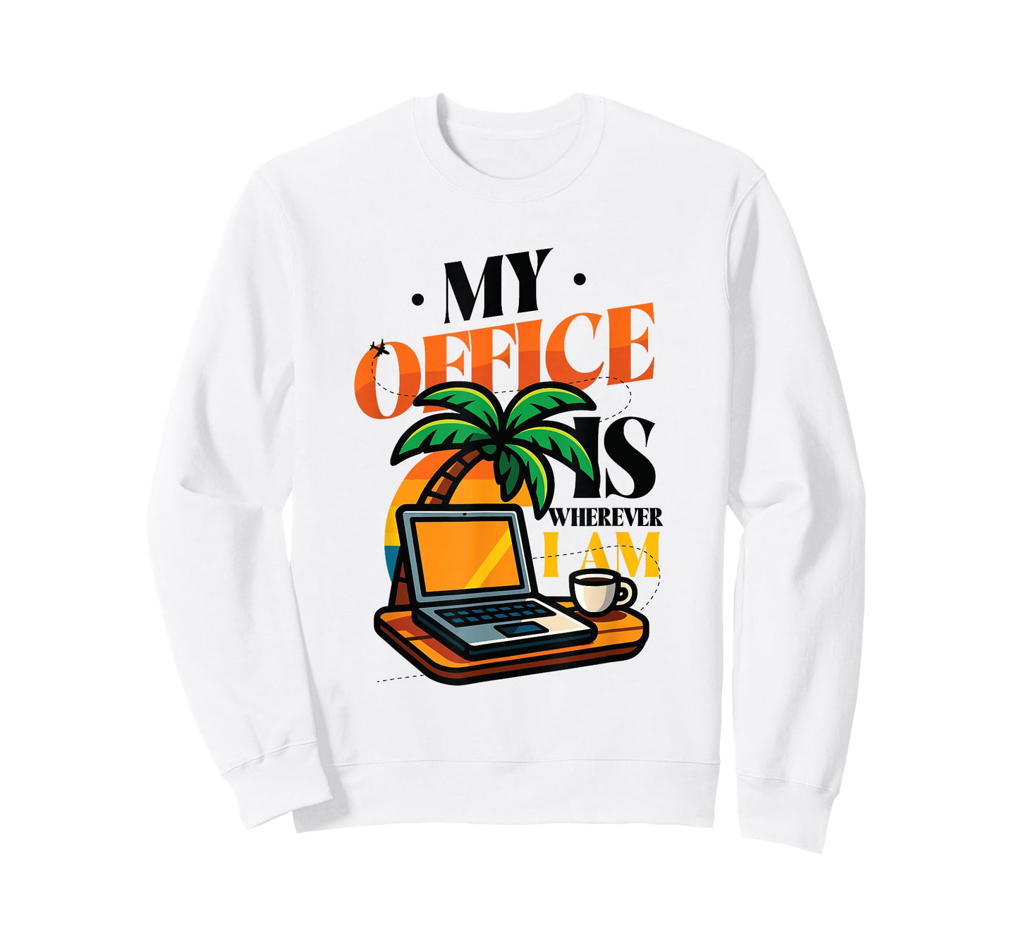 My Office is Wherever I Am Remote Work Travel T-Shirt
